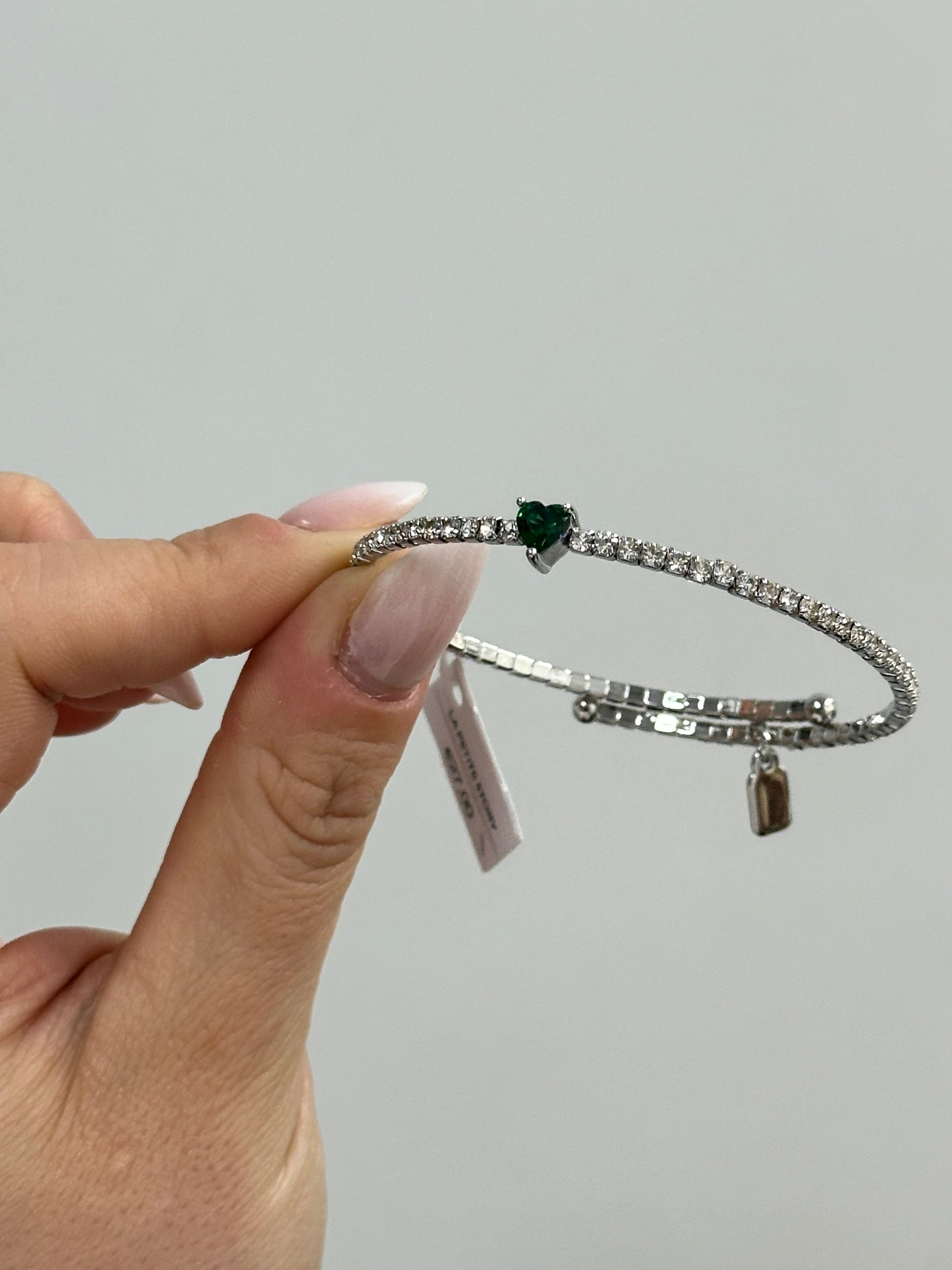 BRACCIALE TENNIS CUORE VERDE