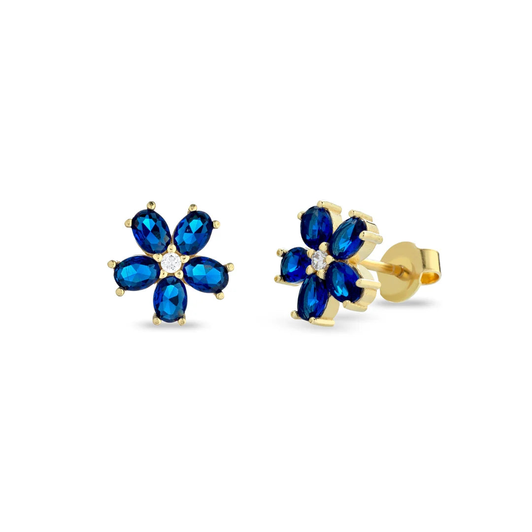 ORECCHINI FIORE BLU LAURA P