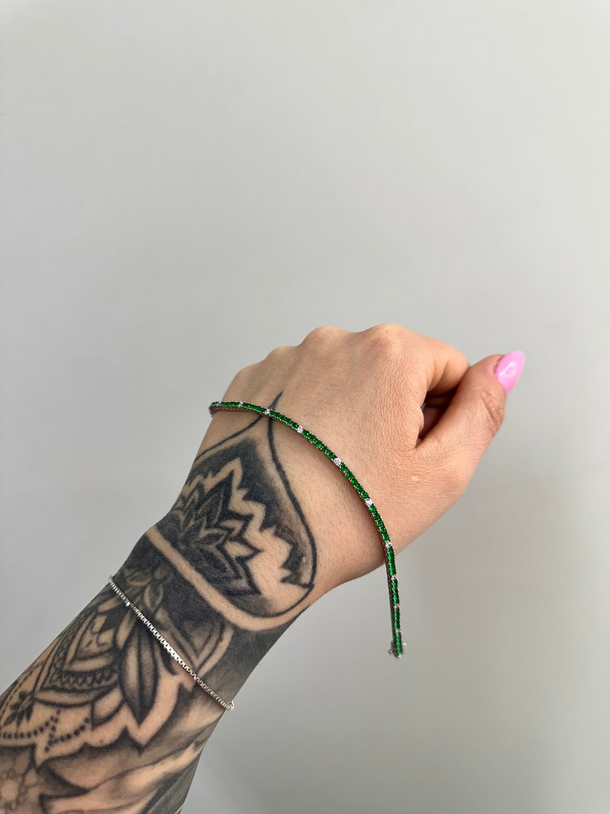 BRACCIALE TENNIS ALTERNATO GREEN