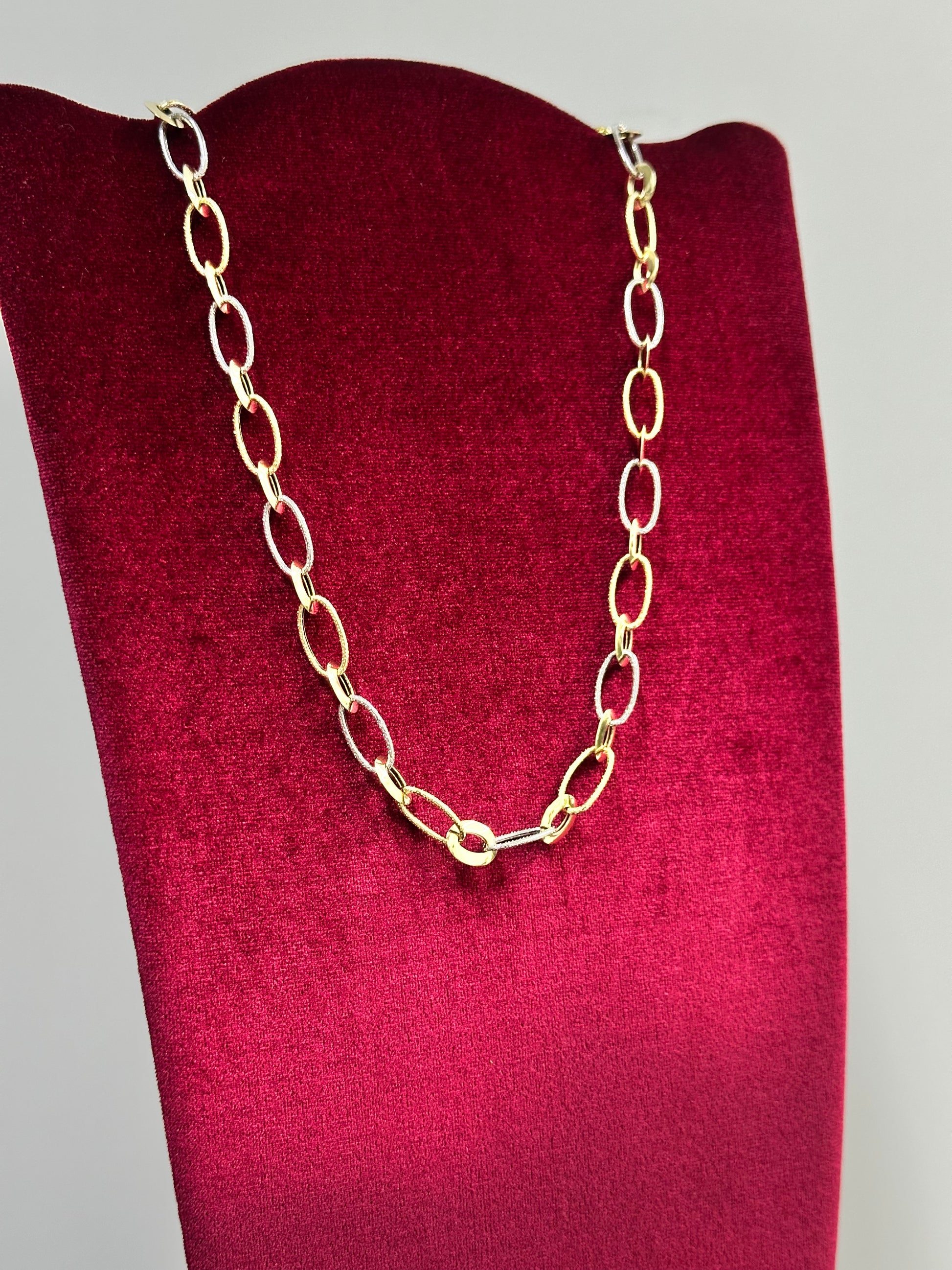 COLLANA ORO 18KT BICOLORE