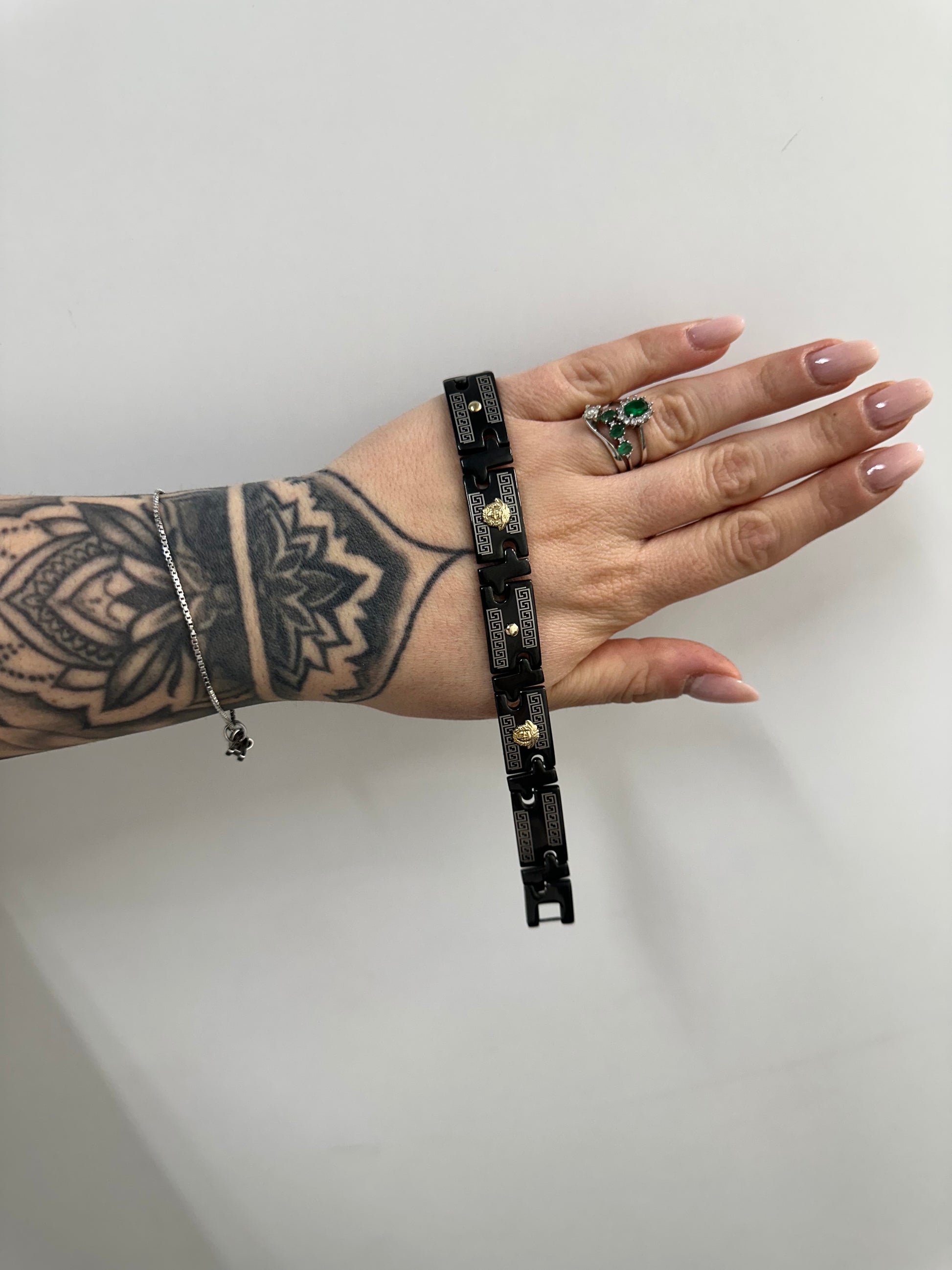 BRACCIALE TARGA BLACK MEDUSA