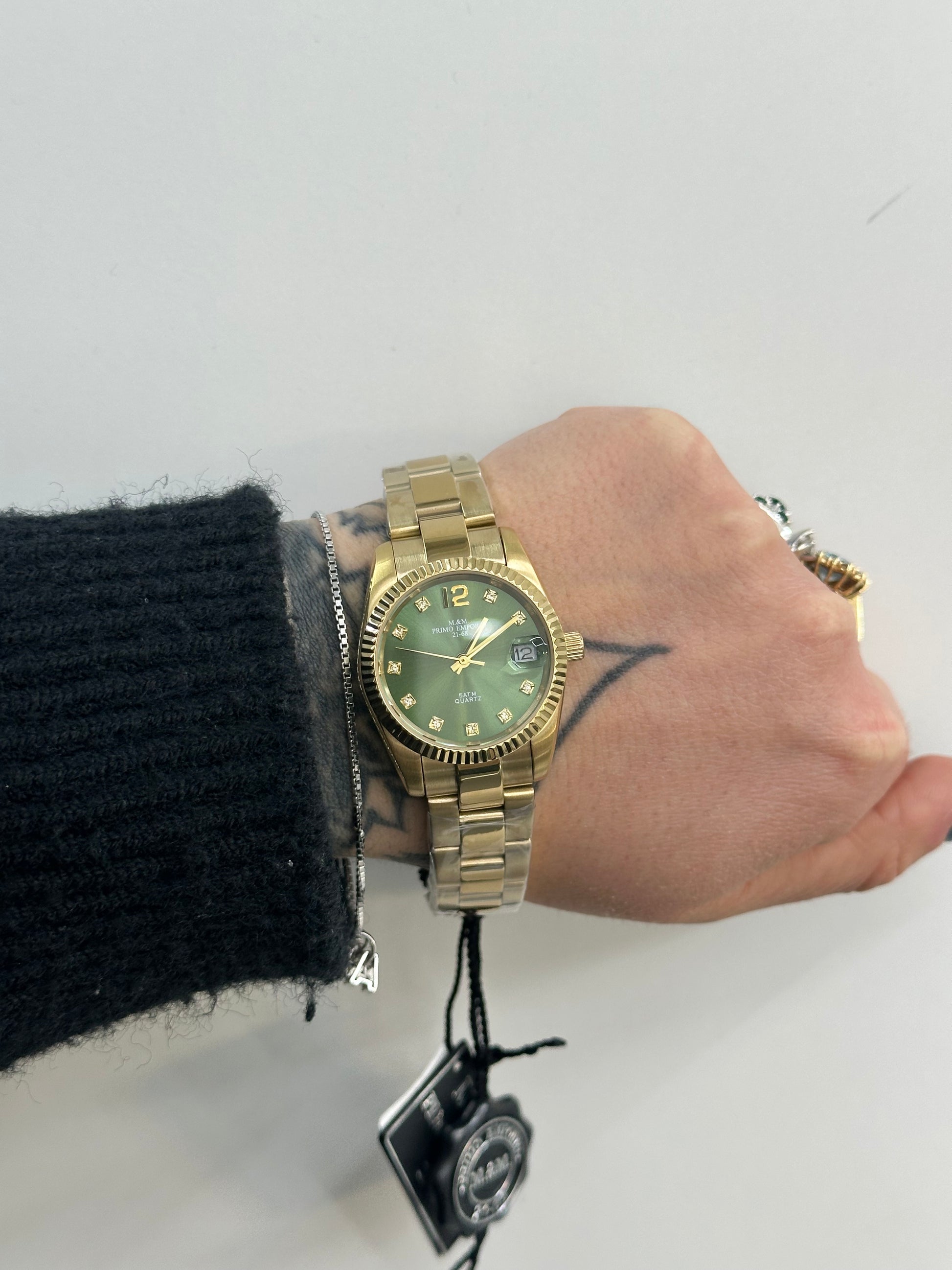 OROLOGIO PRIMO EMPORIO GOLD QUADRANTE VERDE