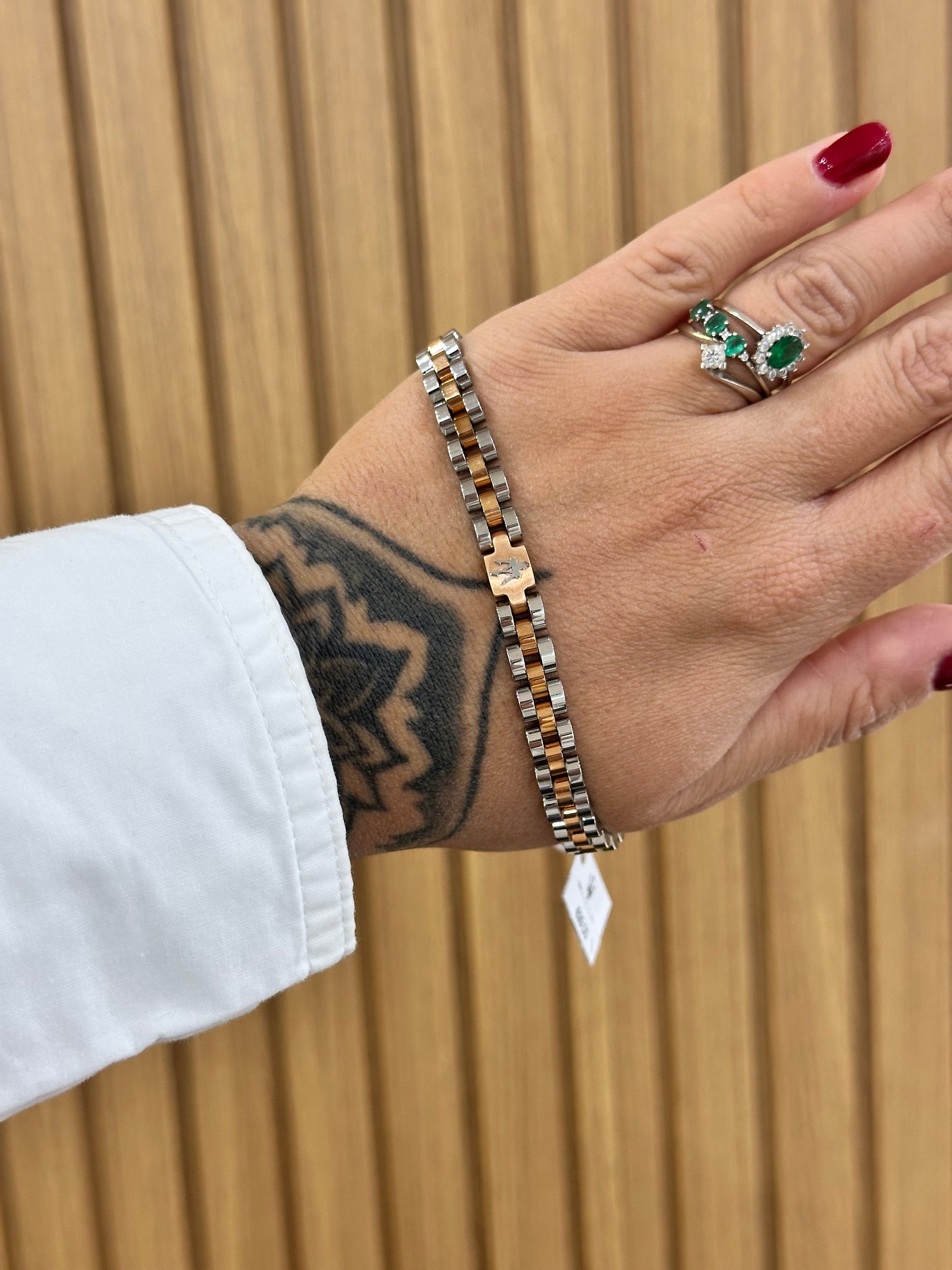 BRACCIALE MASERATI LOGO CENTRALE ROSATO