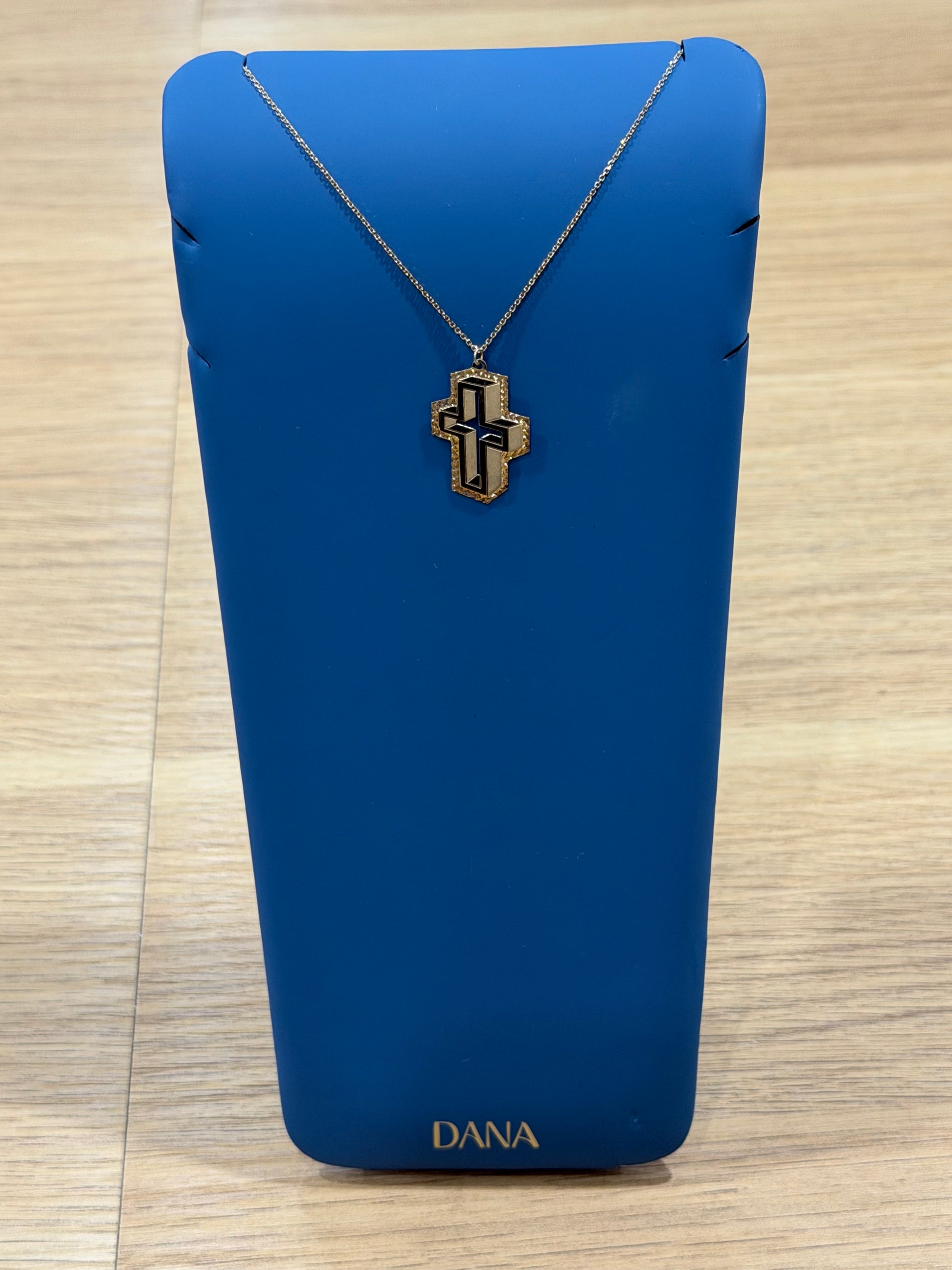 COLLANA CROCE 3D ORO 9 CARATI