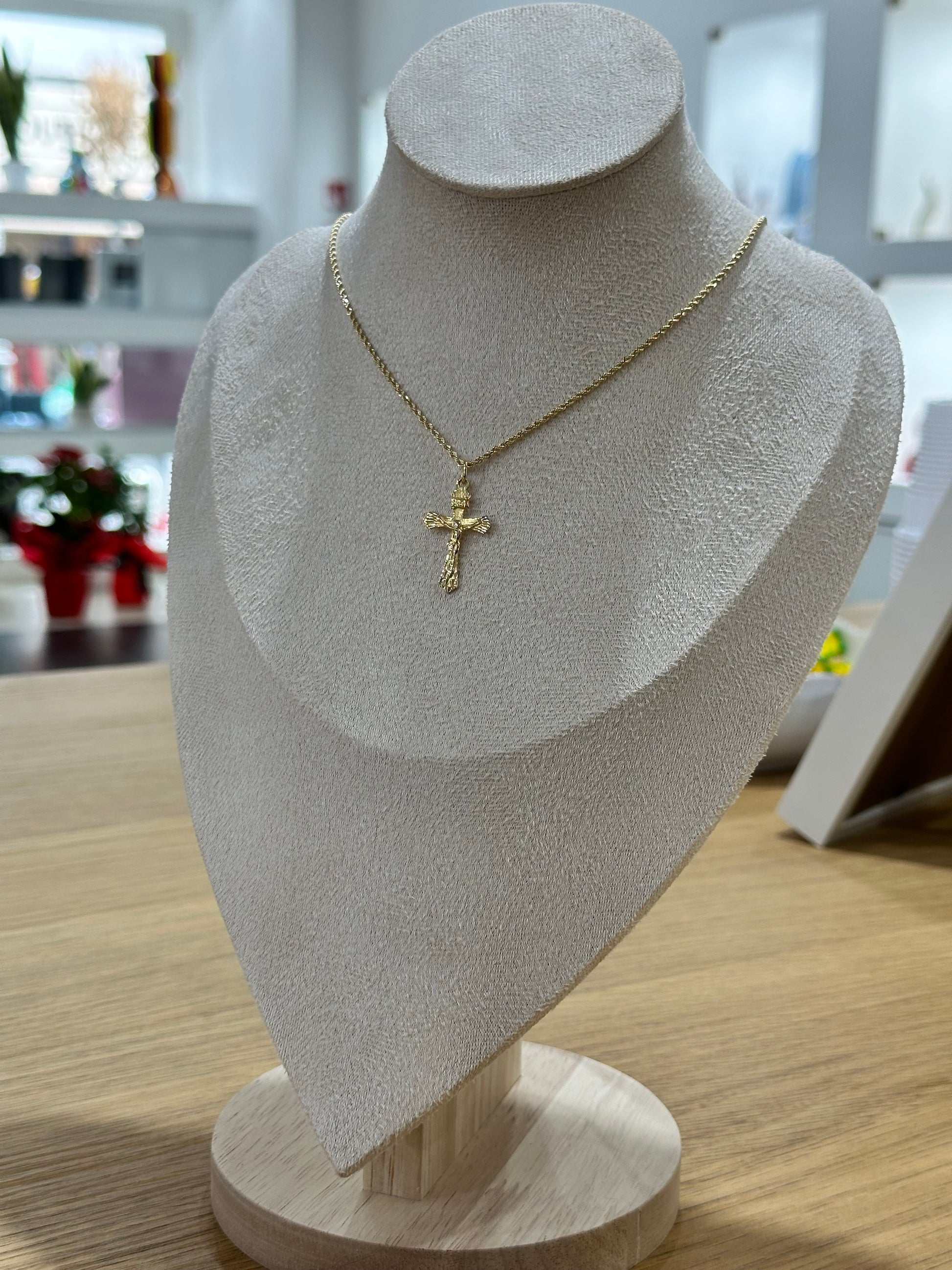 COLLANA LASER ORO 18KT CON CROCE