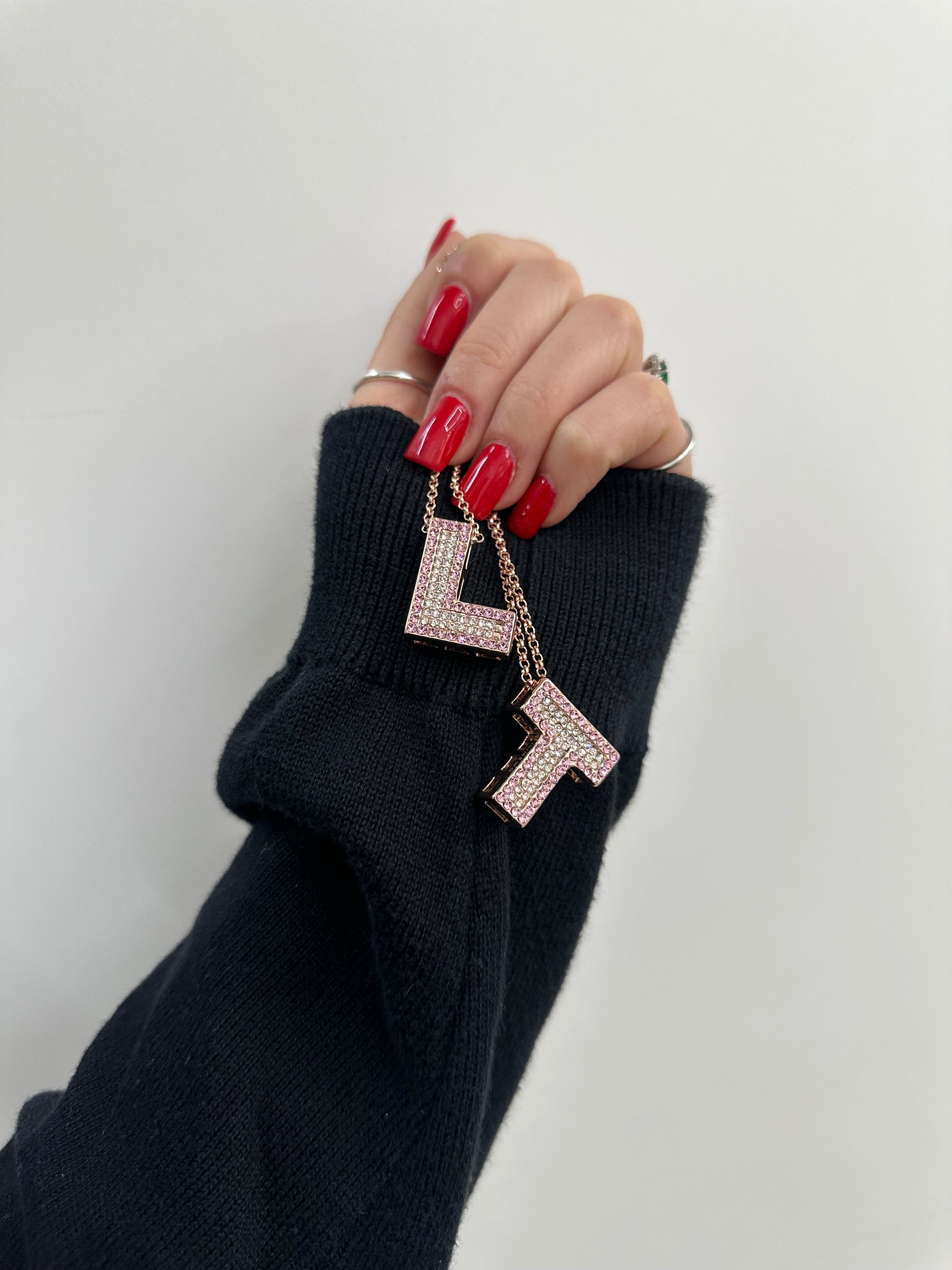 COLLANA INIZIALE PICCOLA MEWO ROSA