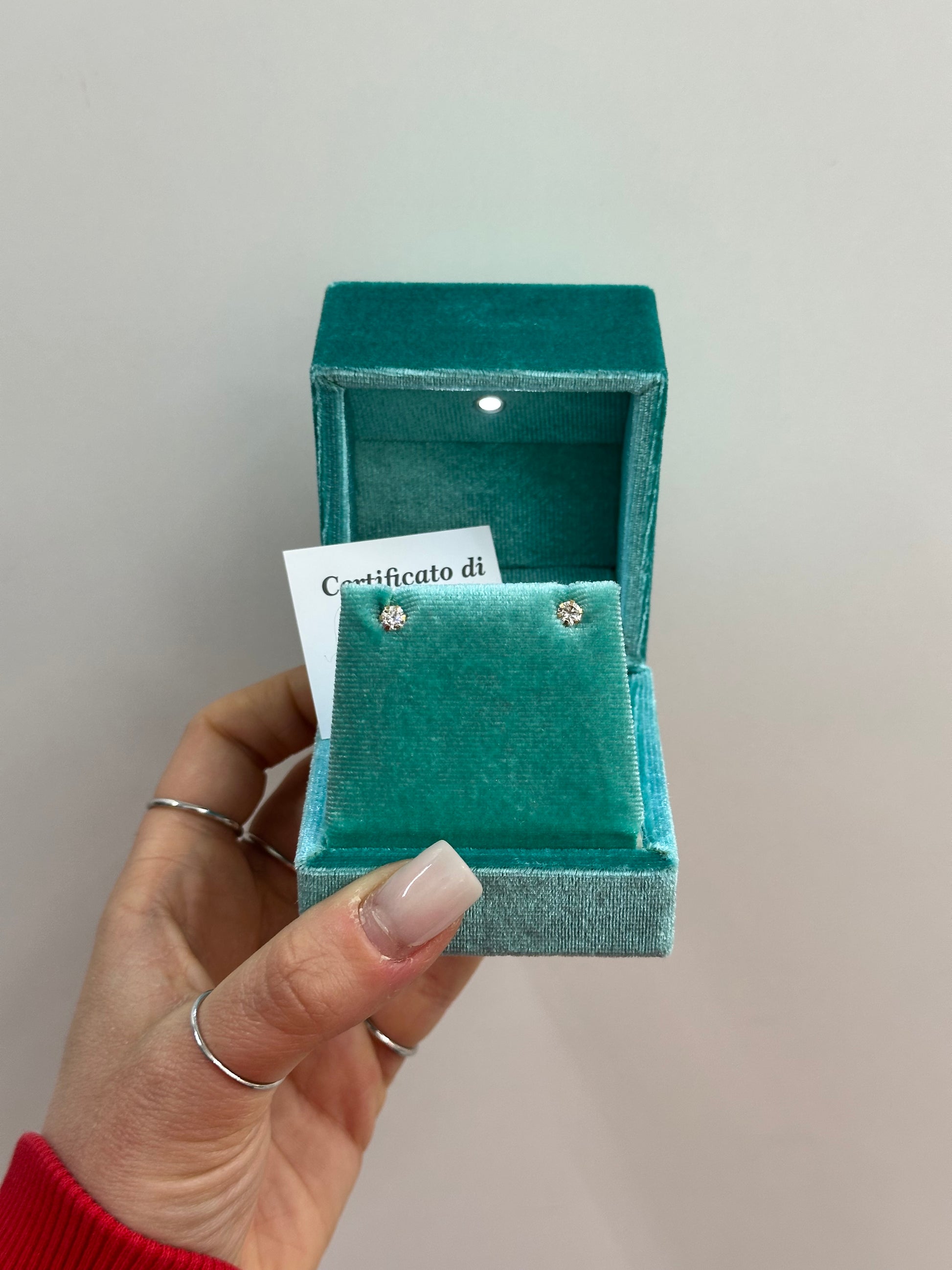 ORECCHINI PUNTO LUCE ORO 18KT