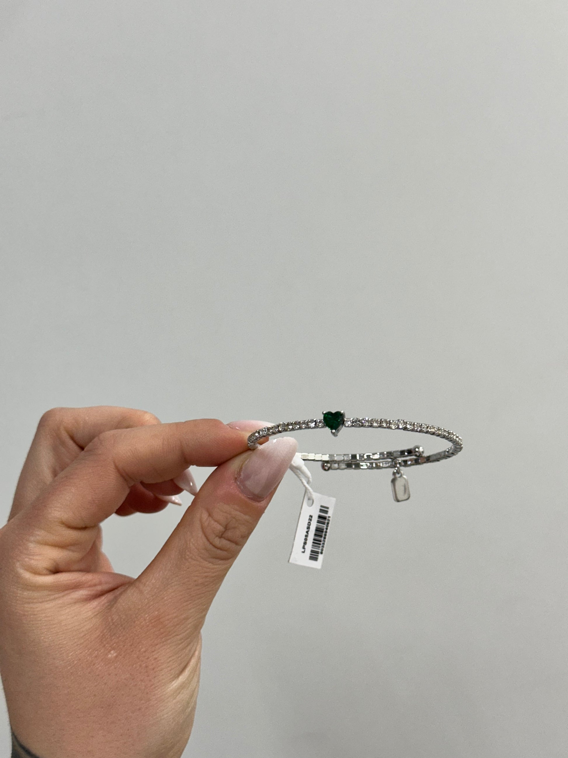 BRACCIALE TENNIS CUORE VERDE