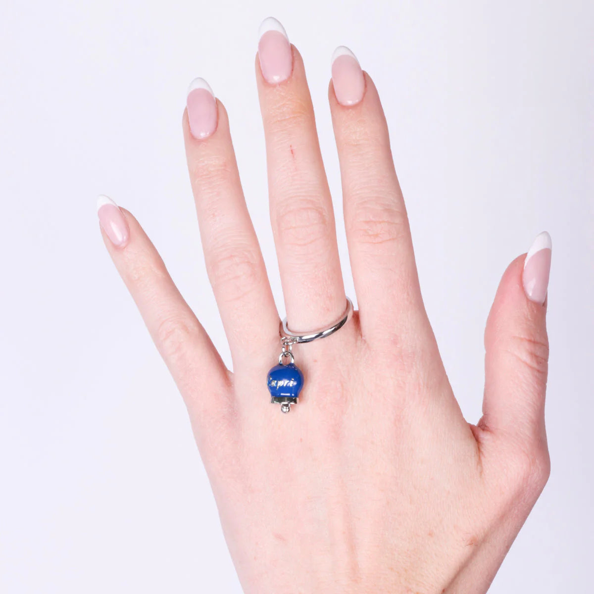ANELLO AMO CAPRI CAMPANELLA BLU IN ACCIAIO
