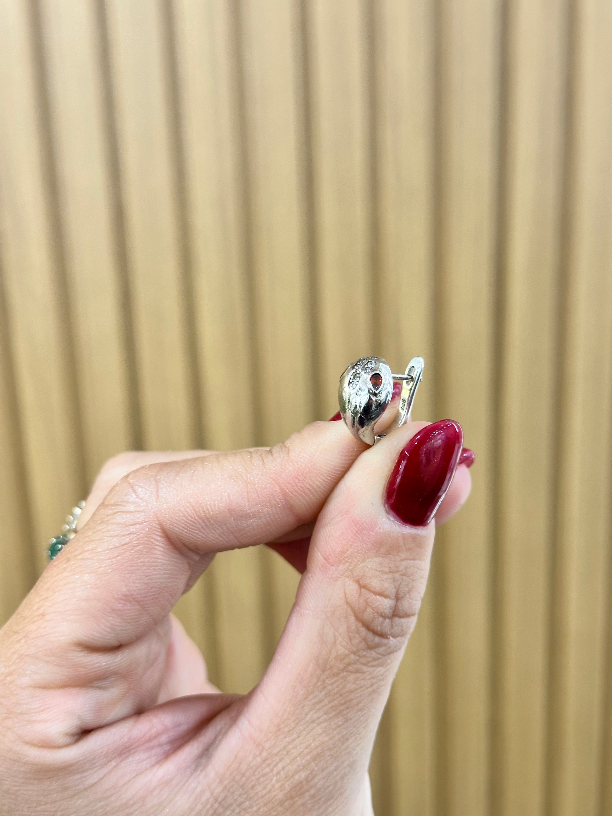 ORECCHINI SNAKE ARGENTO