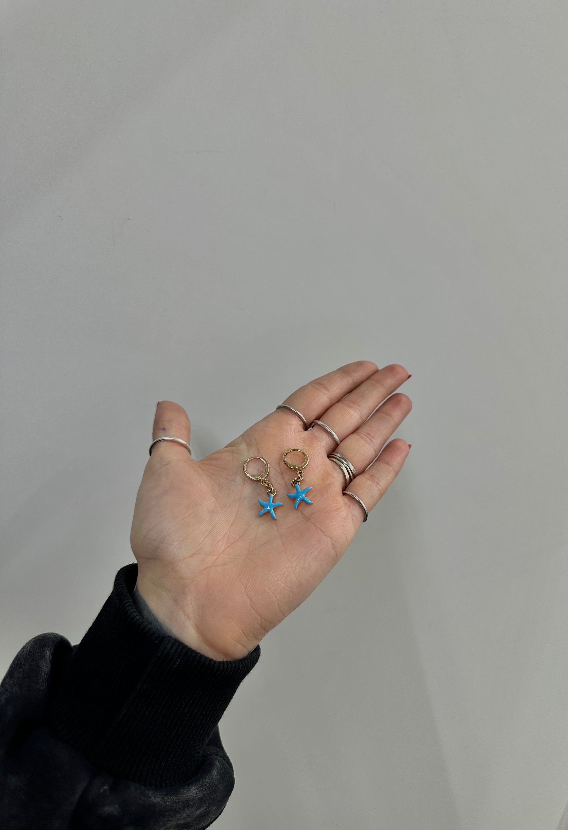 ORECCHINI SANTORINI IN METALLO STELLA MARINA