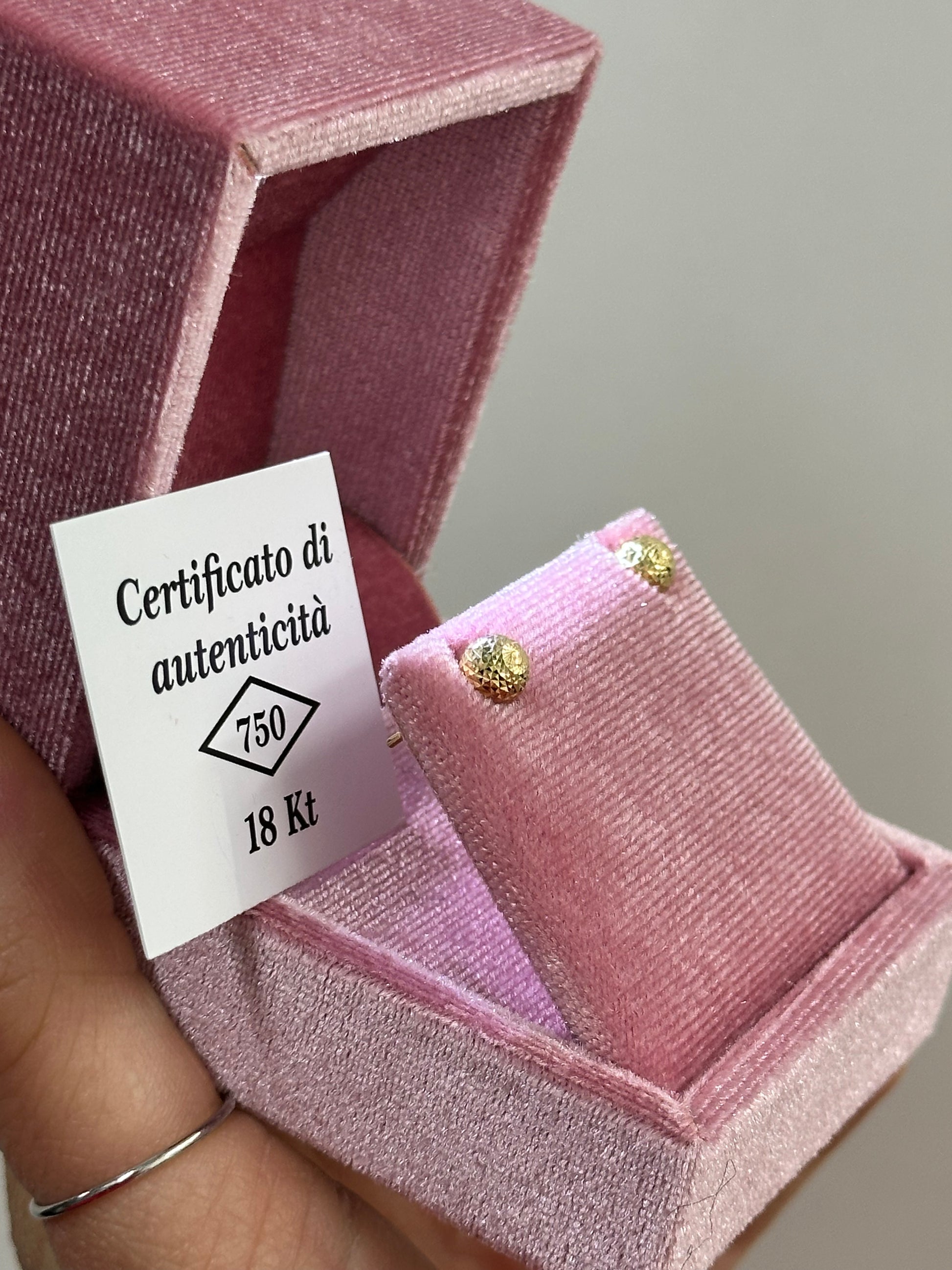 ORECCHINI SFERA ORO 18KT