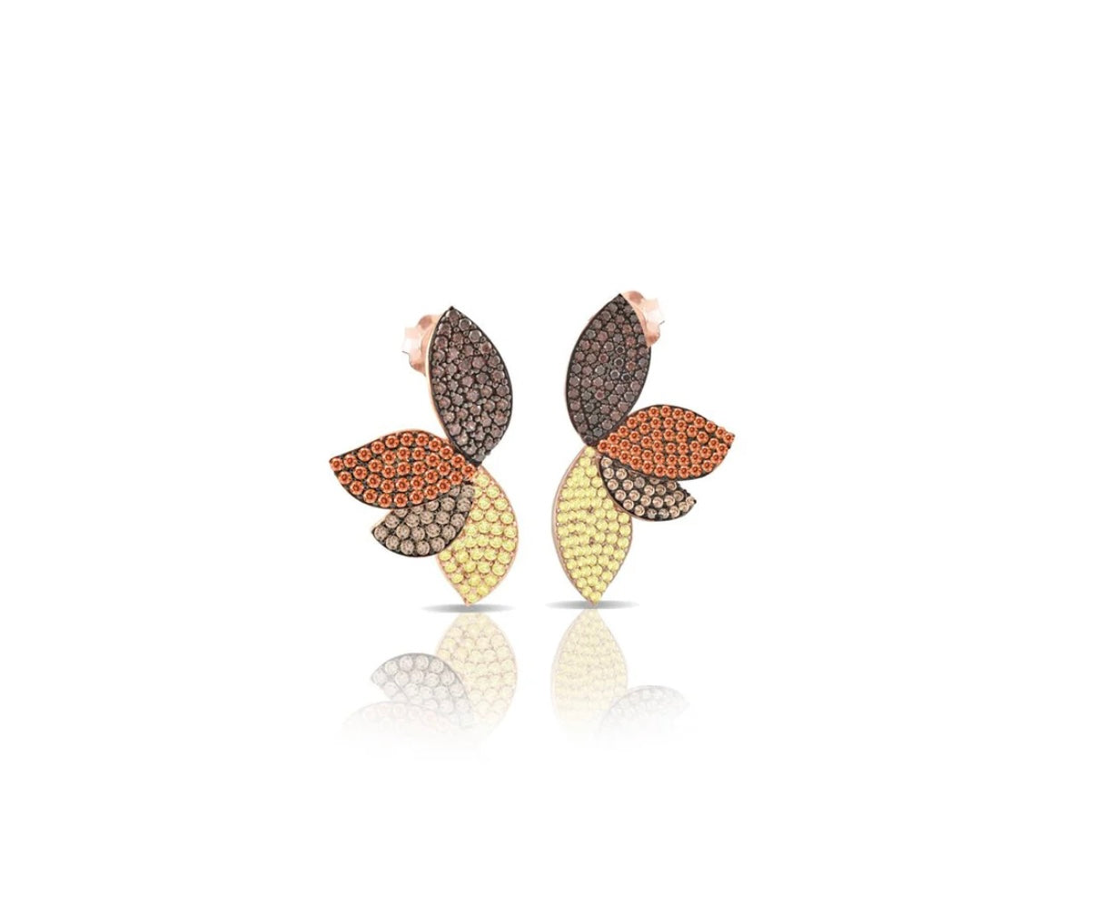 ORECCHINI PETALI ARGENTO ROSATO SOGNI