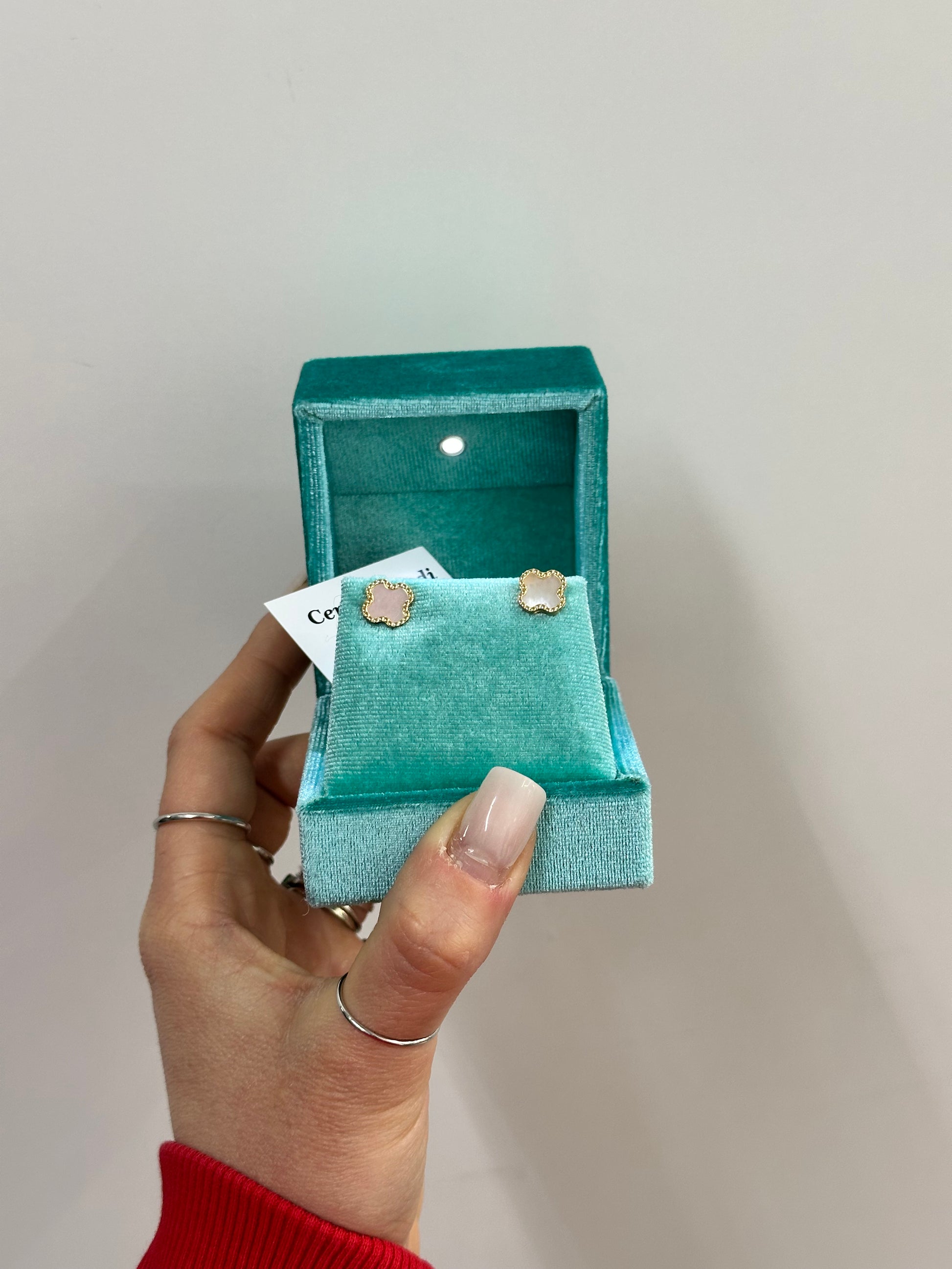 ORECCHINI QUADRIFOGLIO ORO 18KT