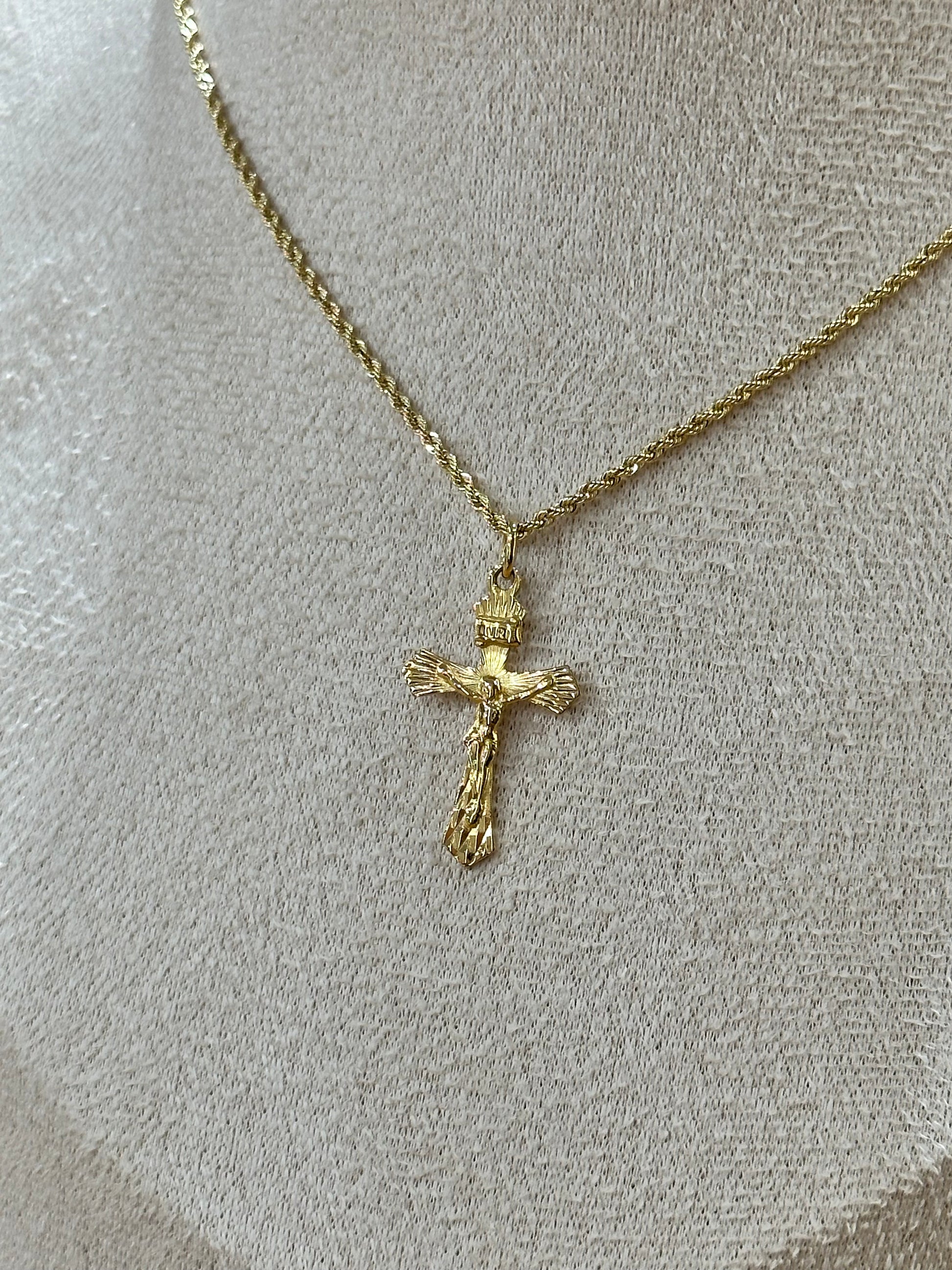 COLLANA LASER ORO 18KT CON CROCE