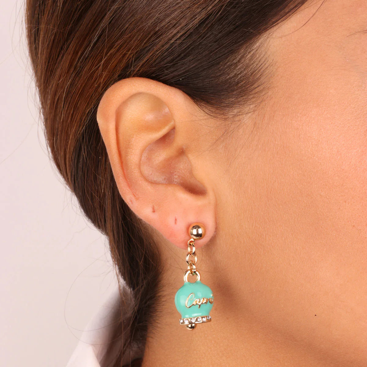 ORECCHINI AMO CAPRI IN METALLO CON CAMPANELLA TIFFANY