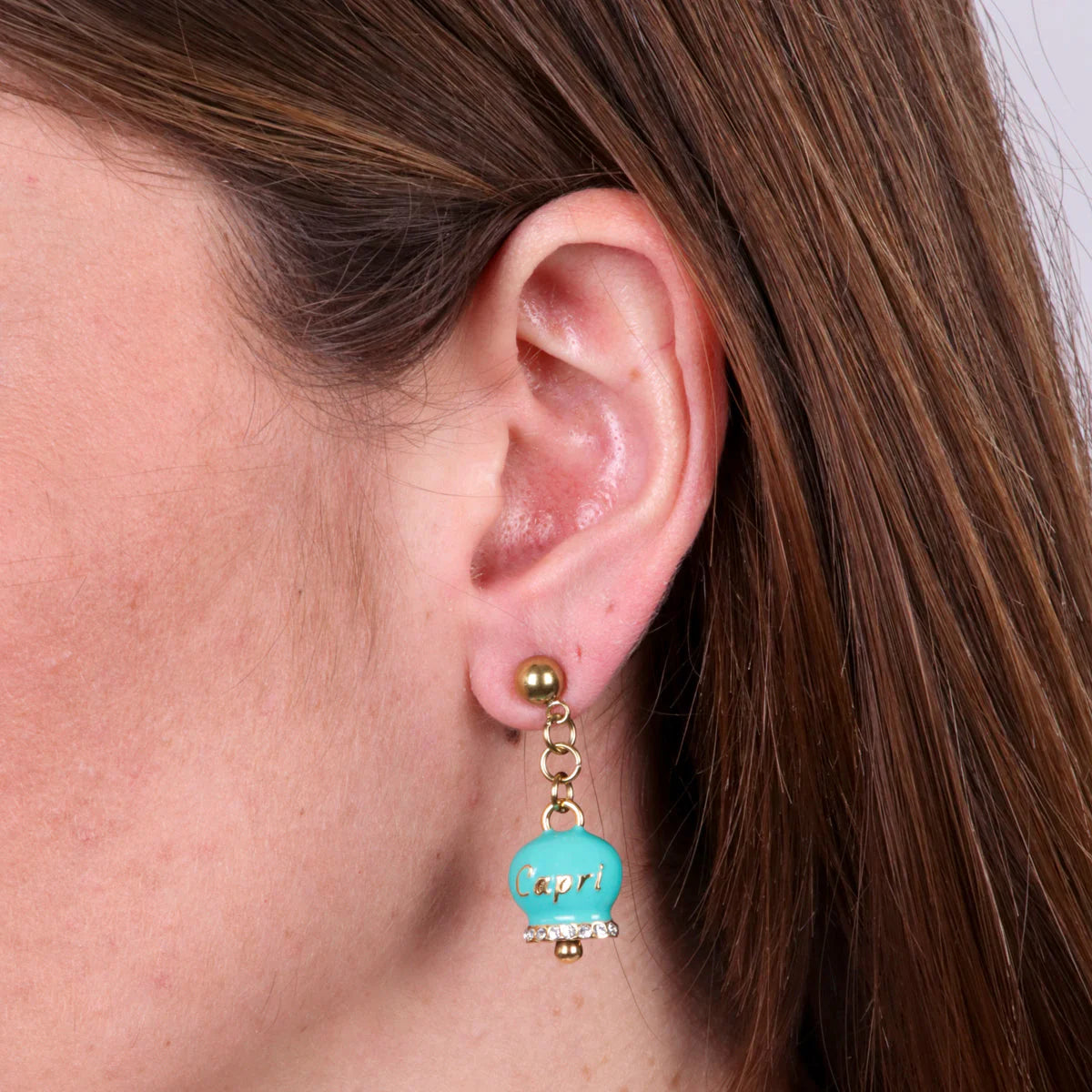 ORECCHINI AMO CAPRI CON CAMPANELLA TIFFANY IN ACCIAIO
