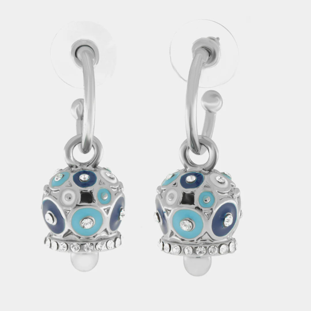 ORECCHINI AMO CAPRI IN METALLO CON CAMPANELLA A POIS