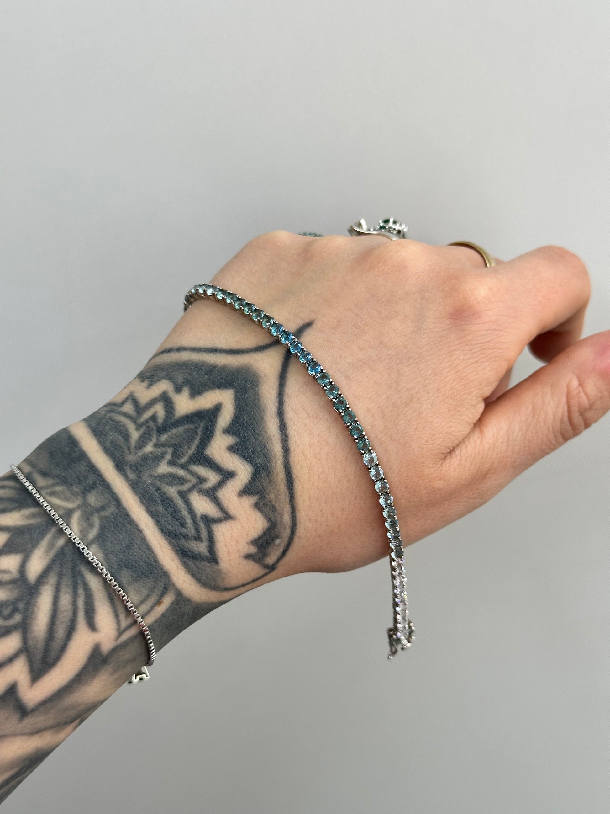 BRACCIALE TENNIS DEGRADÈ ARGENTO
