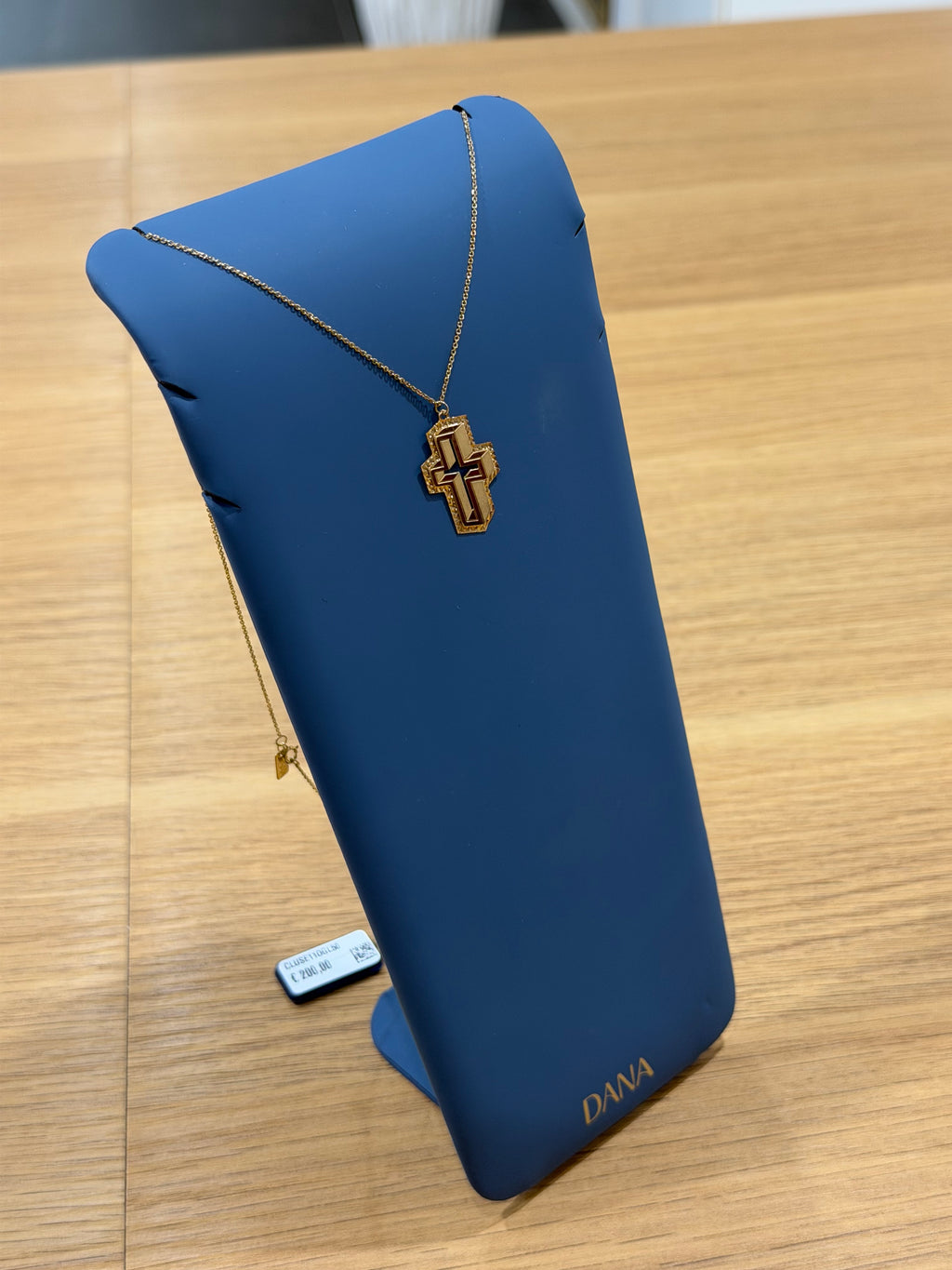 COLLANA CROCE 3D ORO 9 CARATI