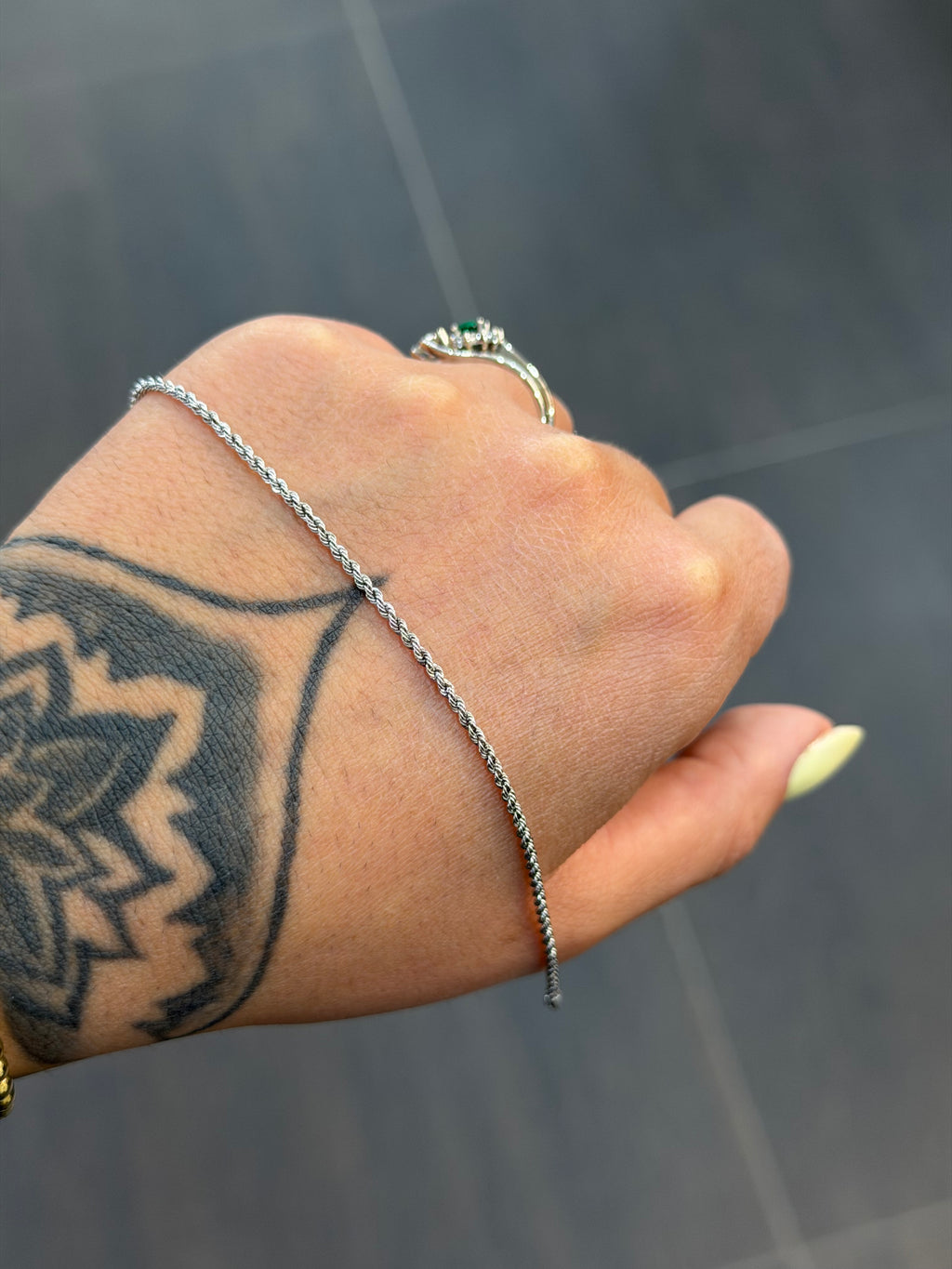 BRACCIALE LASER ORO 18KT ORO BIANCO