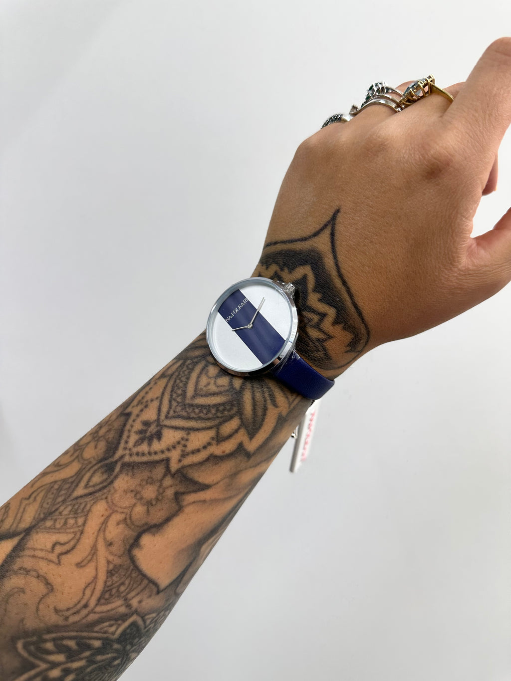 OROLOGIO NAJ-OLEARI CON CINTURINO IN PELLE BLU