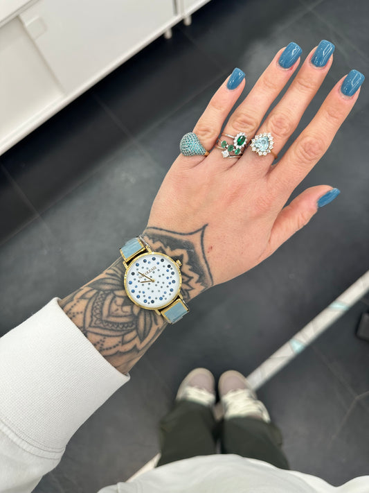 OROLOGIO NAJ-OLEARI CELESTE E ORO