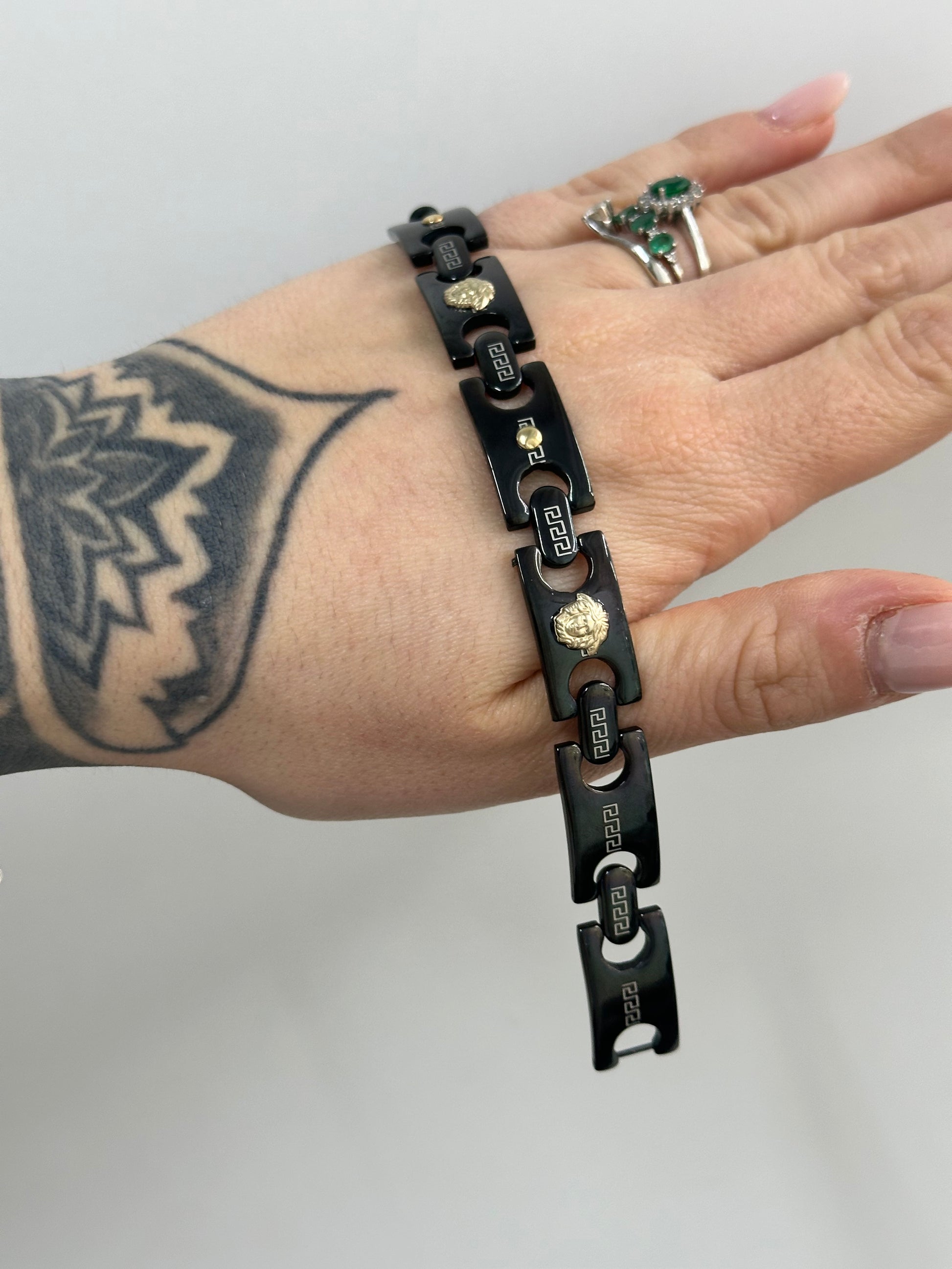 BRACCIALE TOTAL BLACK MEDUSA