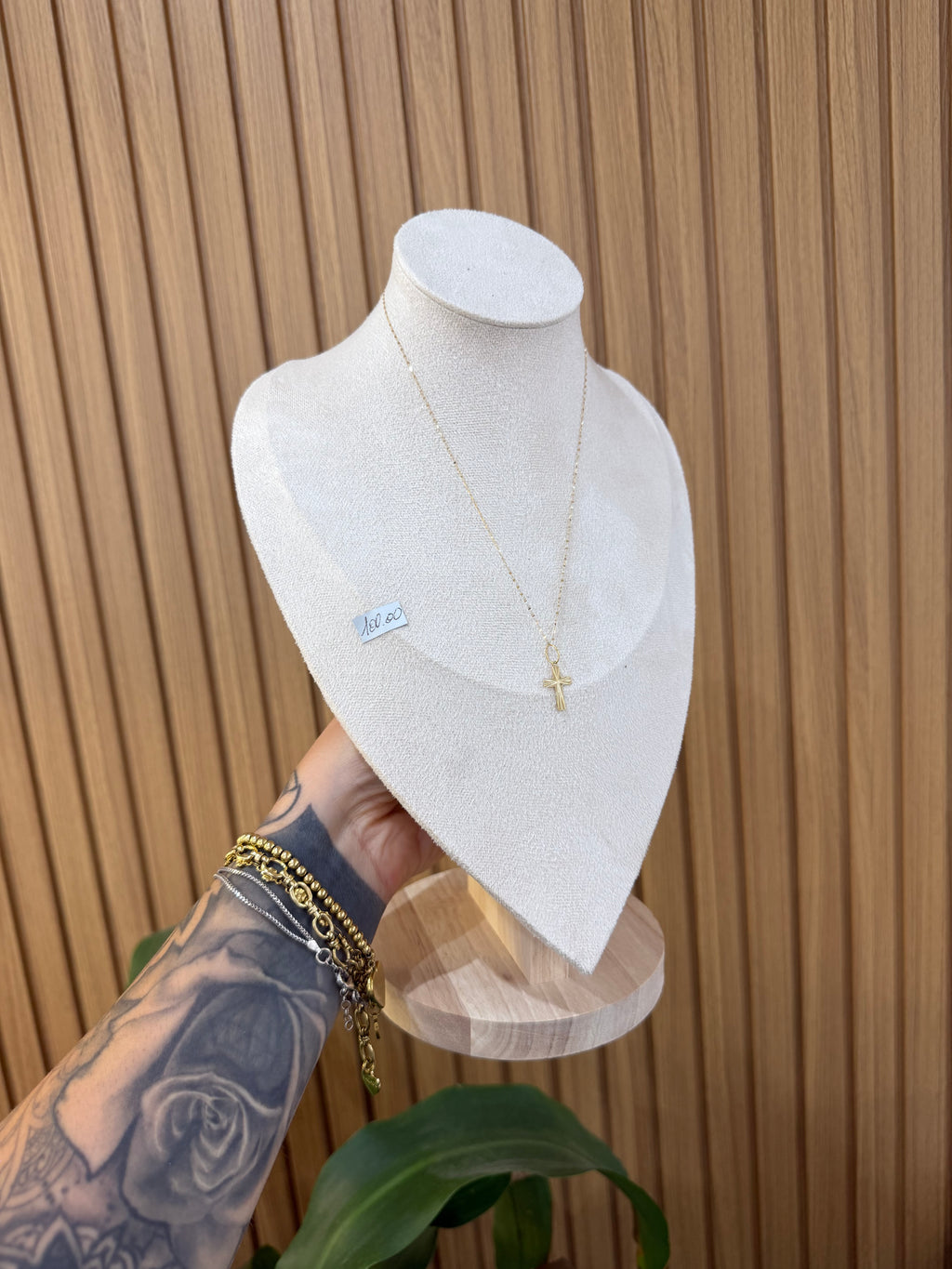 COLLANA ORO 18KT CON CROCE LINE