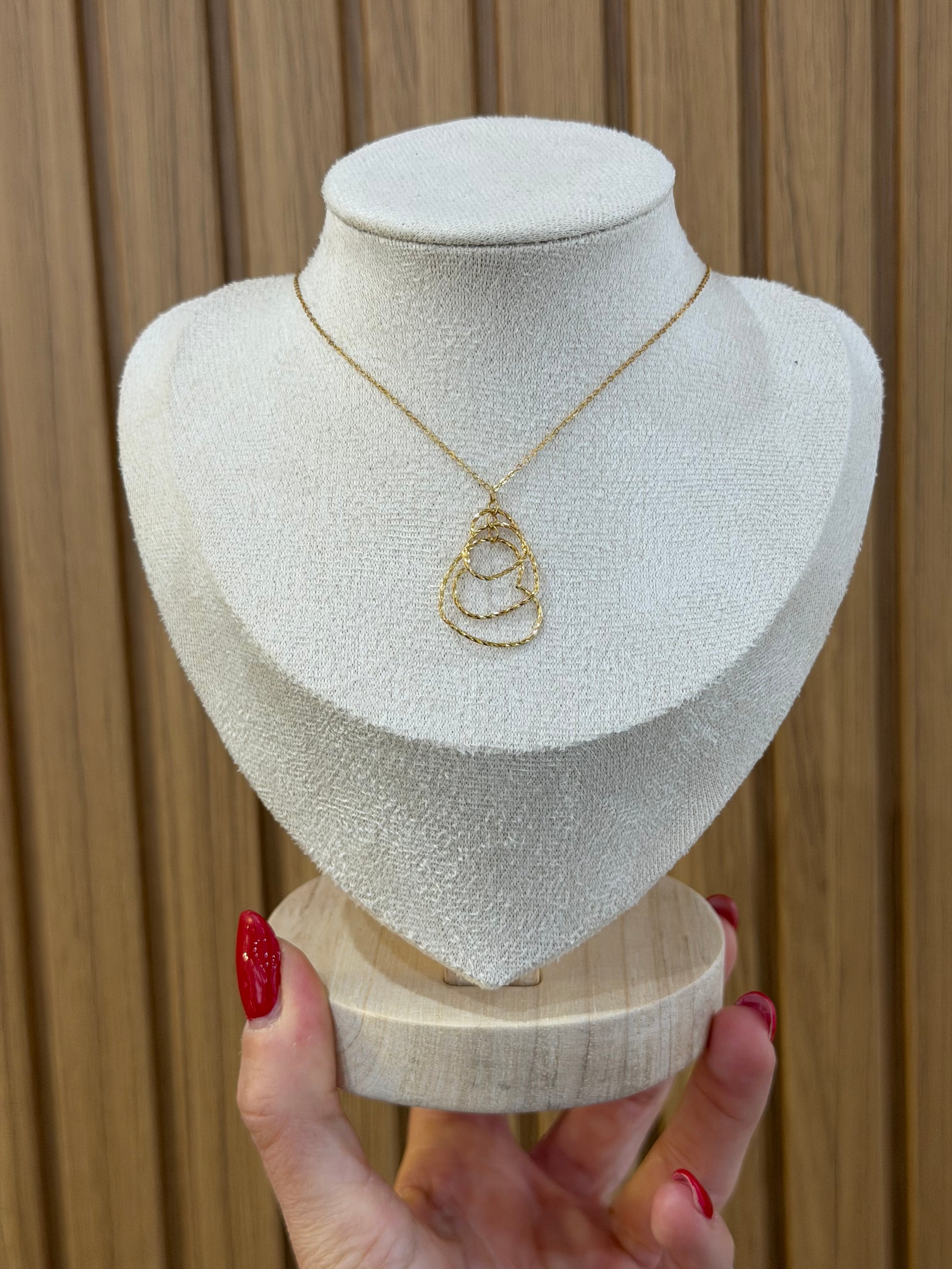 COLLANA CUORI DANA ORO 9 CARATI