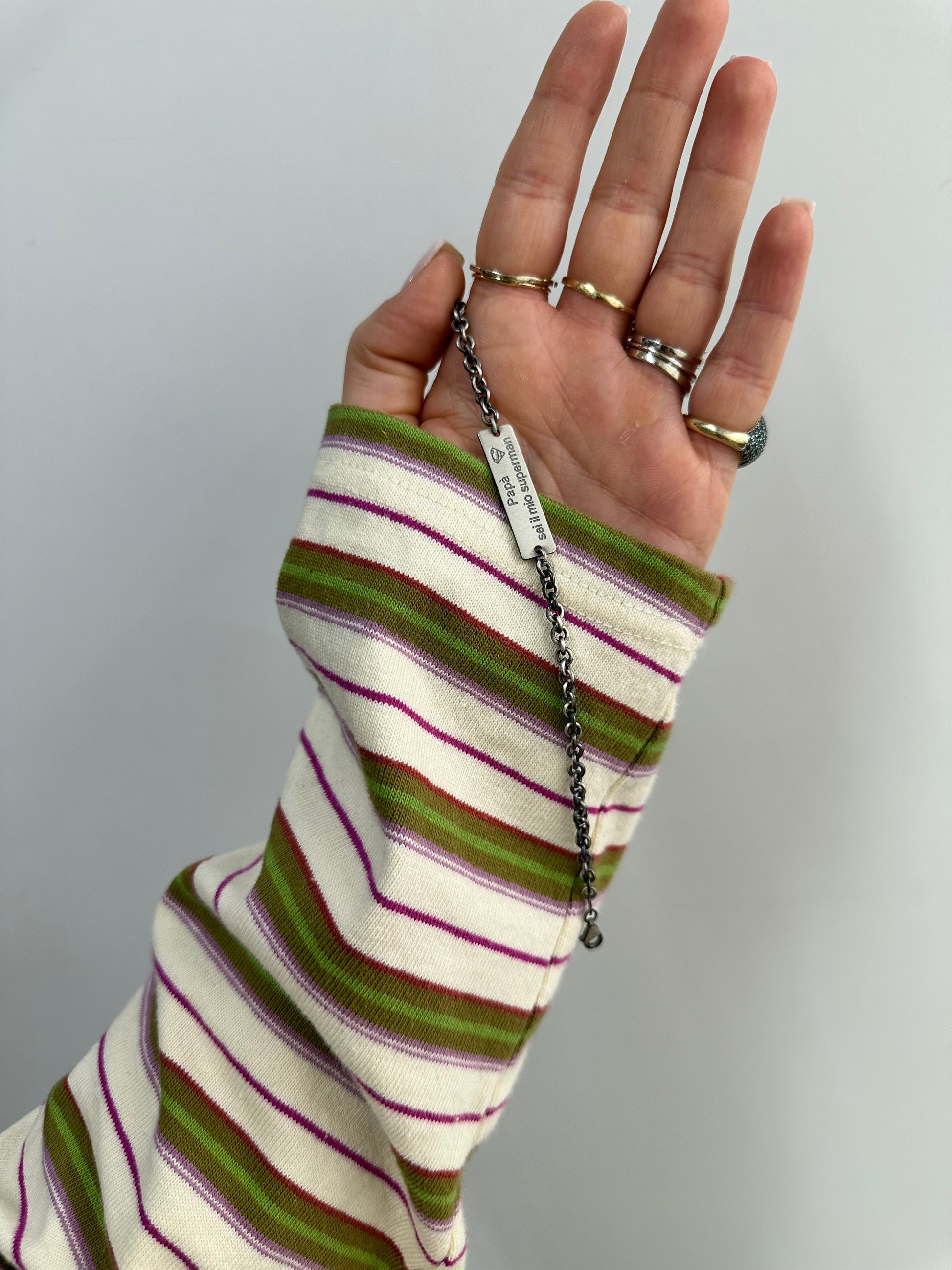 BRACCIALE PAPÀ ARGENTO BRUNITO