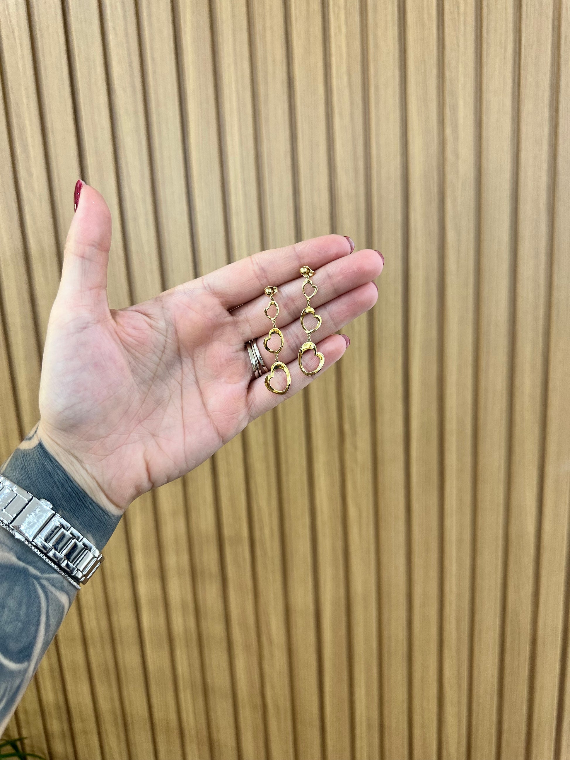 ORECCHINI CUORE ORO 18KT