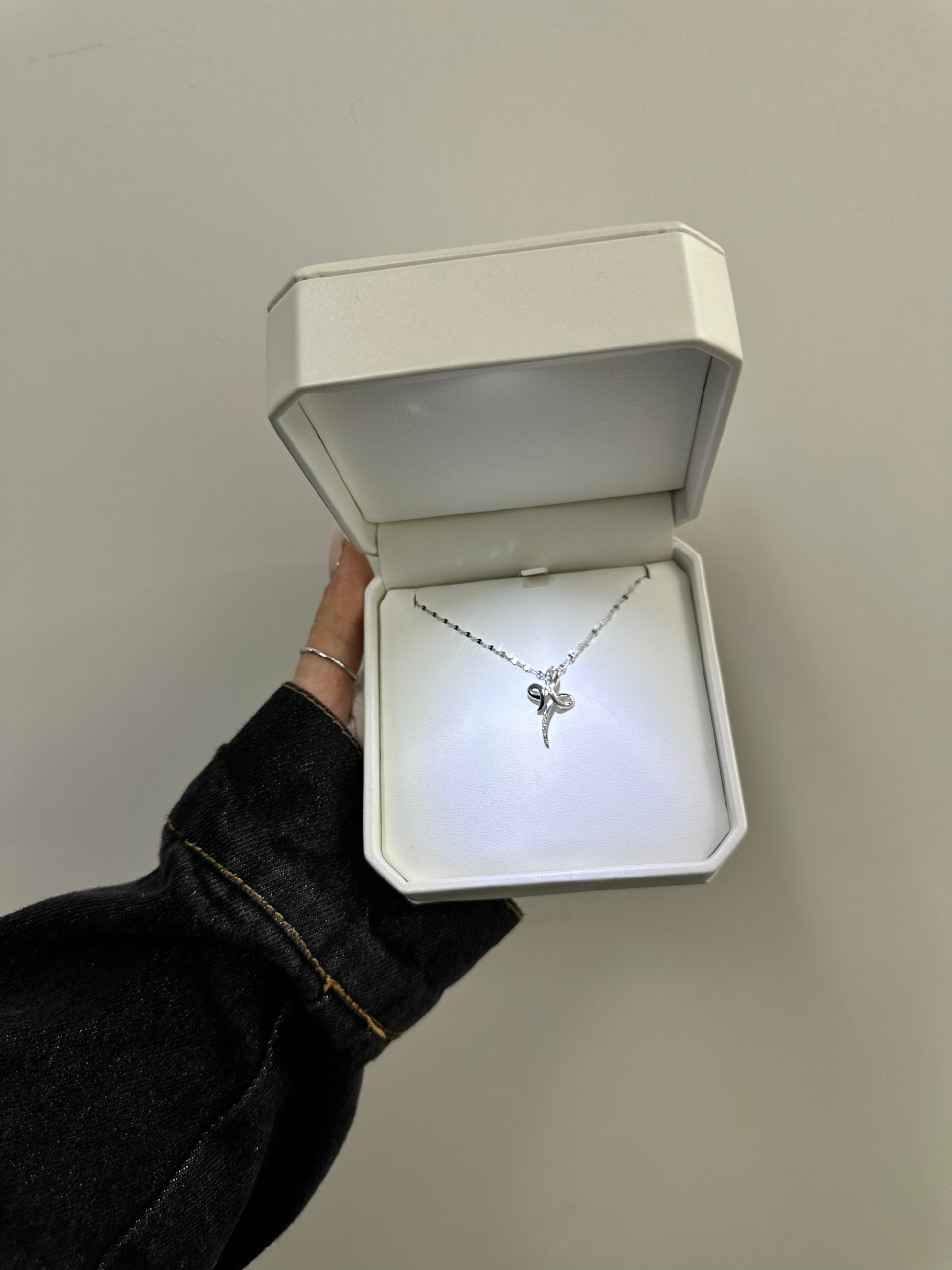 COLLANA CROCE ORO 18KT CON DIAMANTI
