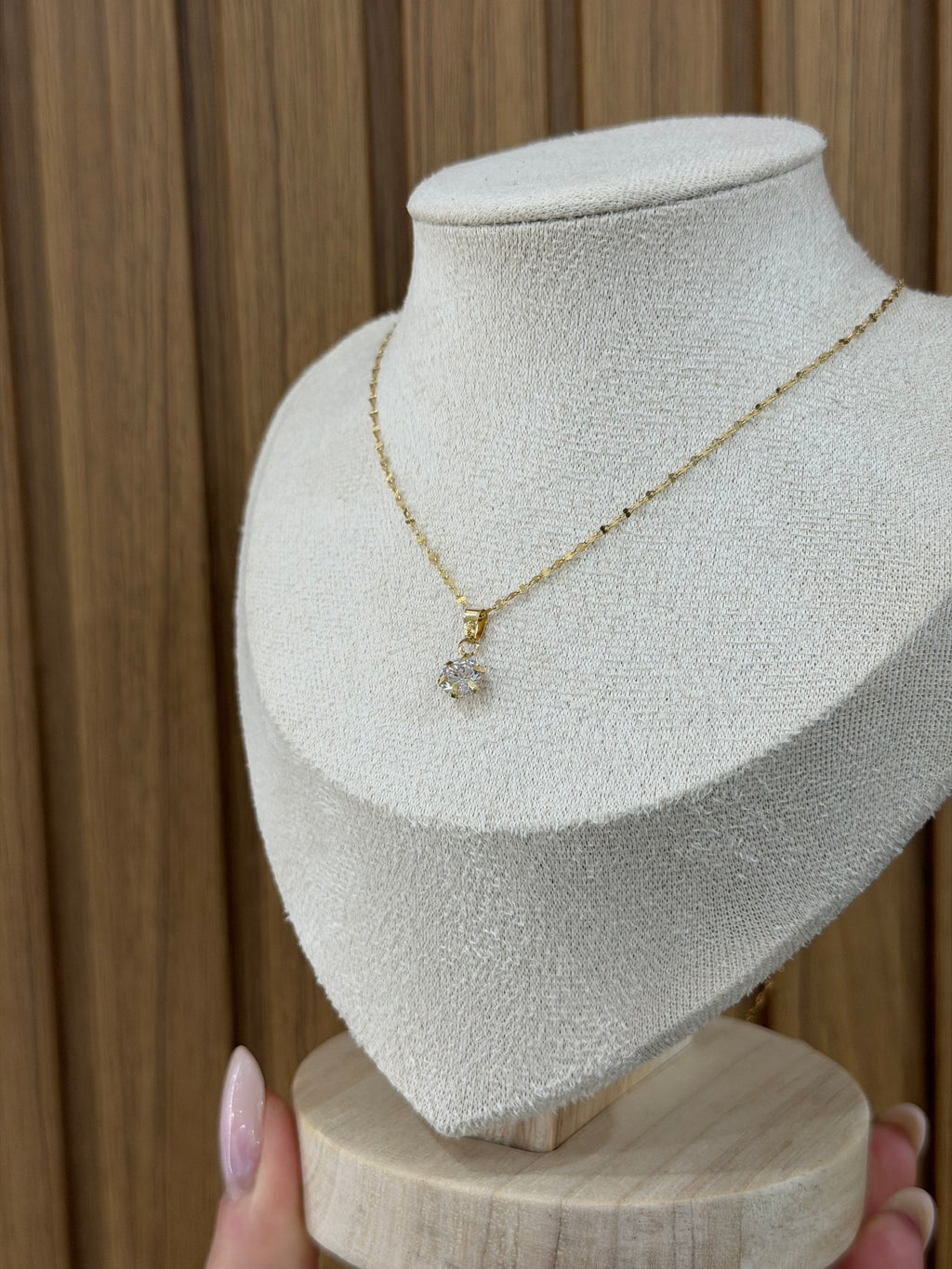 COLLANA PUNTO LUCE ORO 18KT