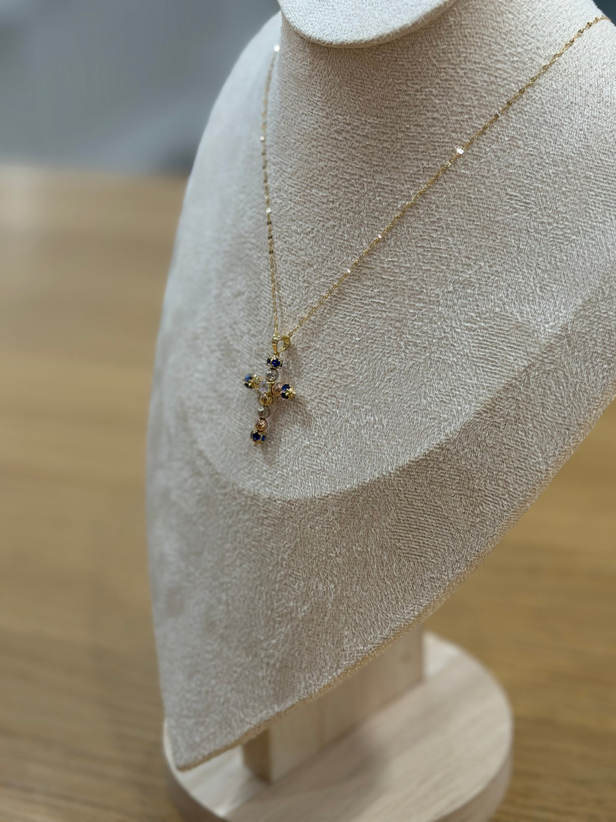 COLLANA ORO 18KT MILLELUCI MAGIC BLU