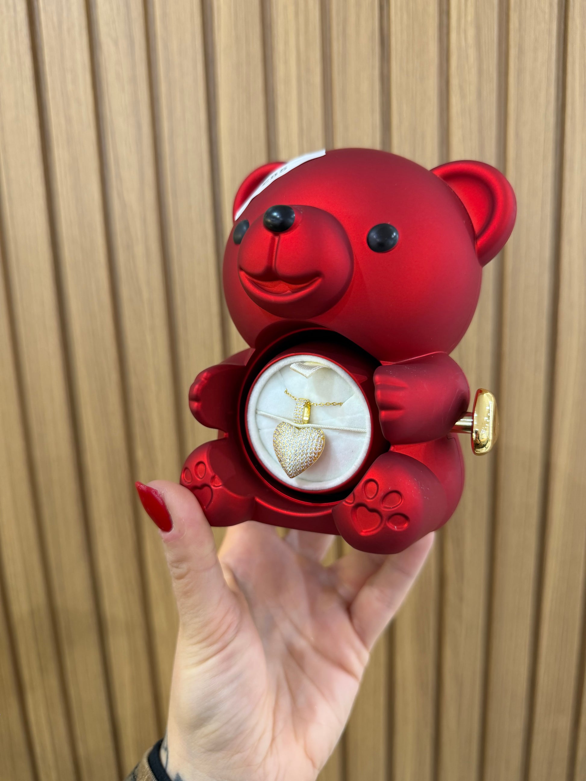 BOX TEDDY CON COLLANA LOVELY ARGENTO 925