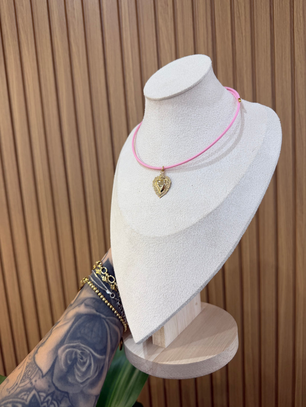 LACCIO COLORS CON CIONDOLO CUORE SACRO ARGENTO 925