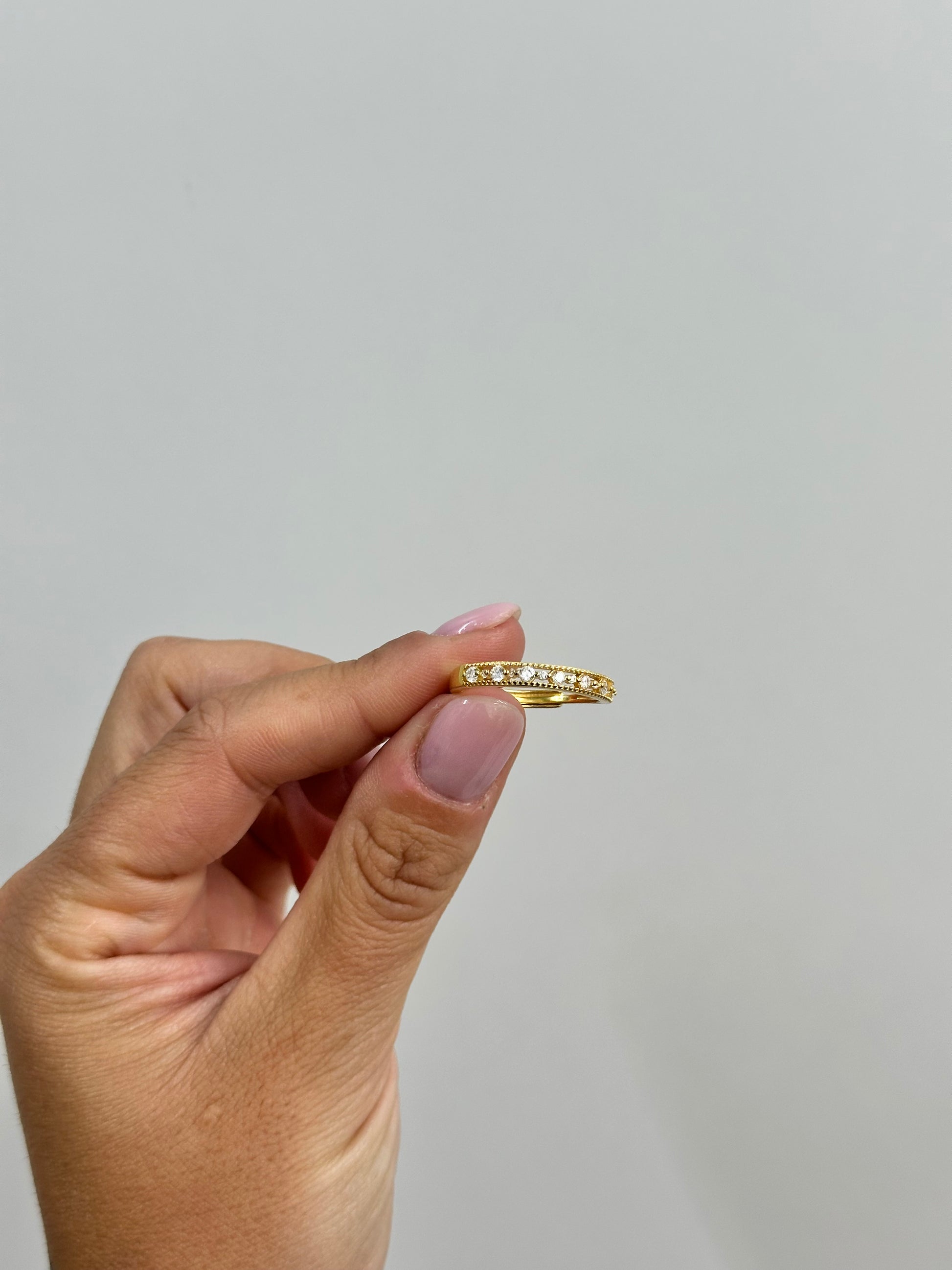 ANELLO MEZZA VERETTA EGYPT ARGENTO 925 CON DORATURA