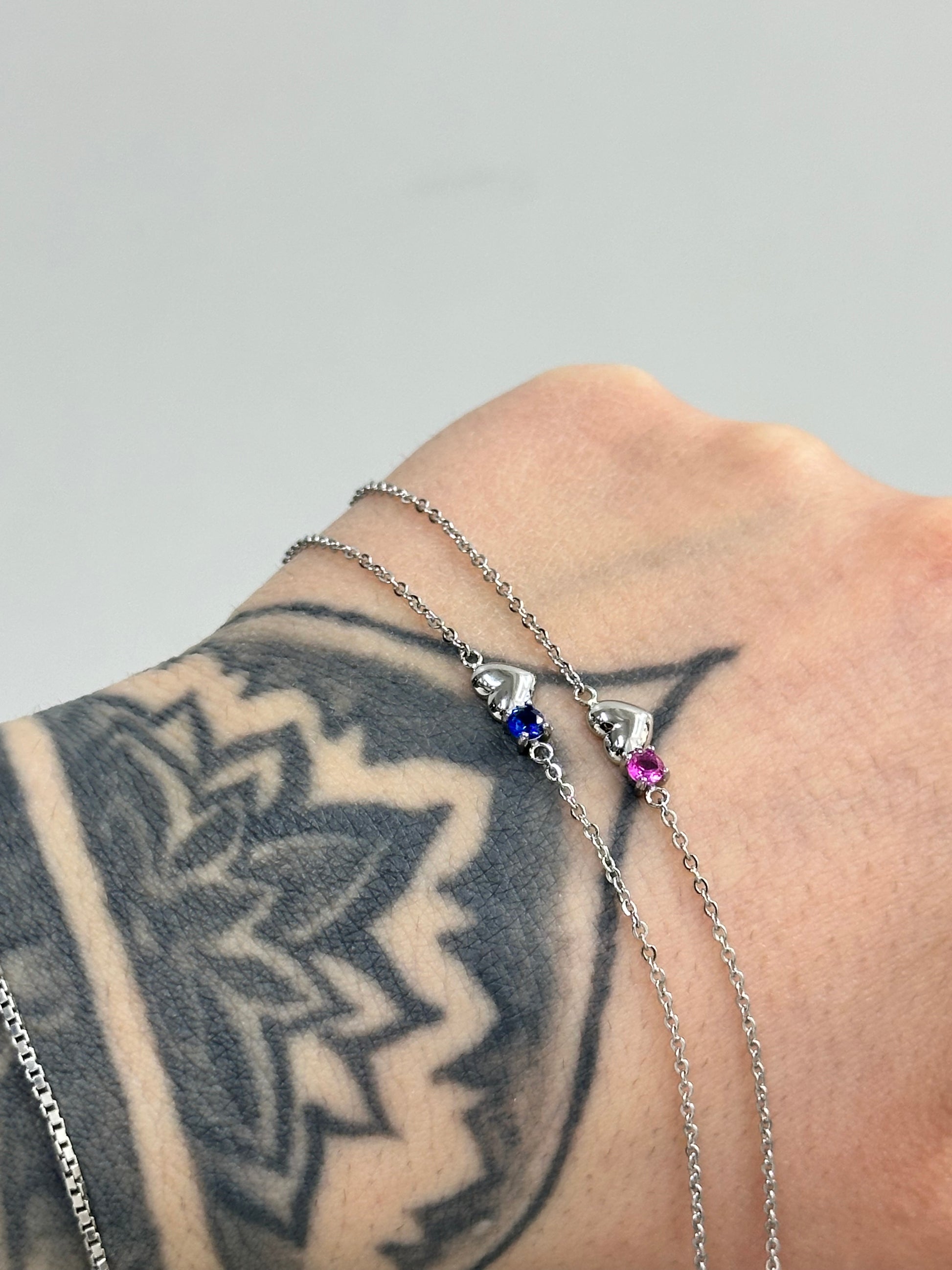 BRACCIALE CON CUORICINO E ZIRCONE LA PETITE