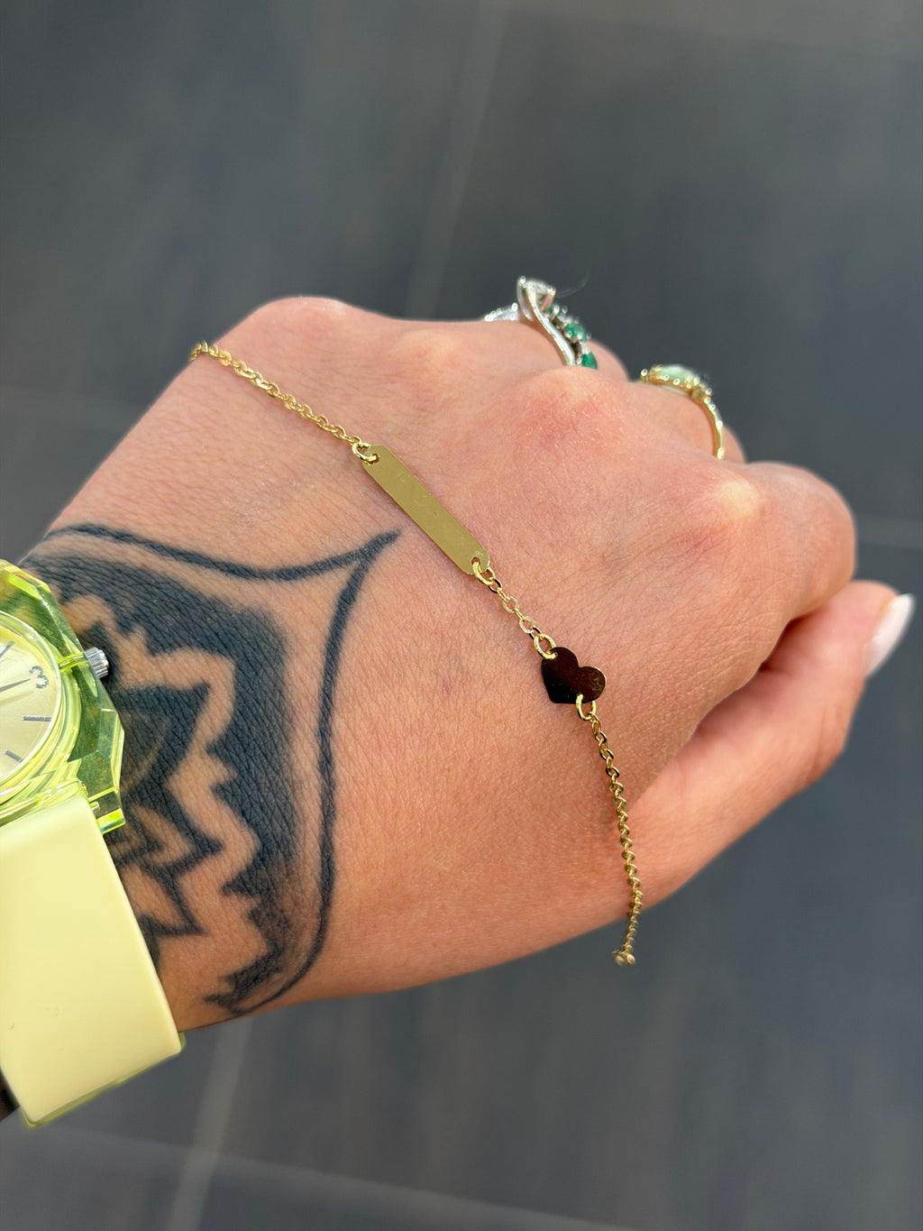 BRACCIALE BATTESIMALE CON CUORE ORO 18KT