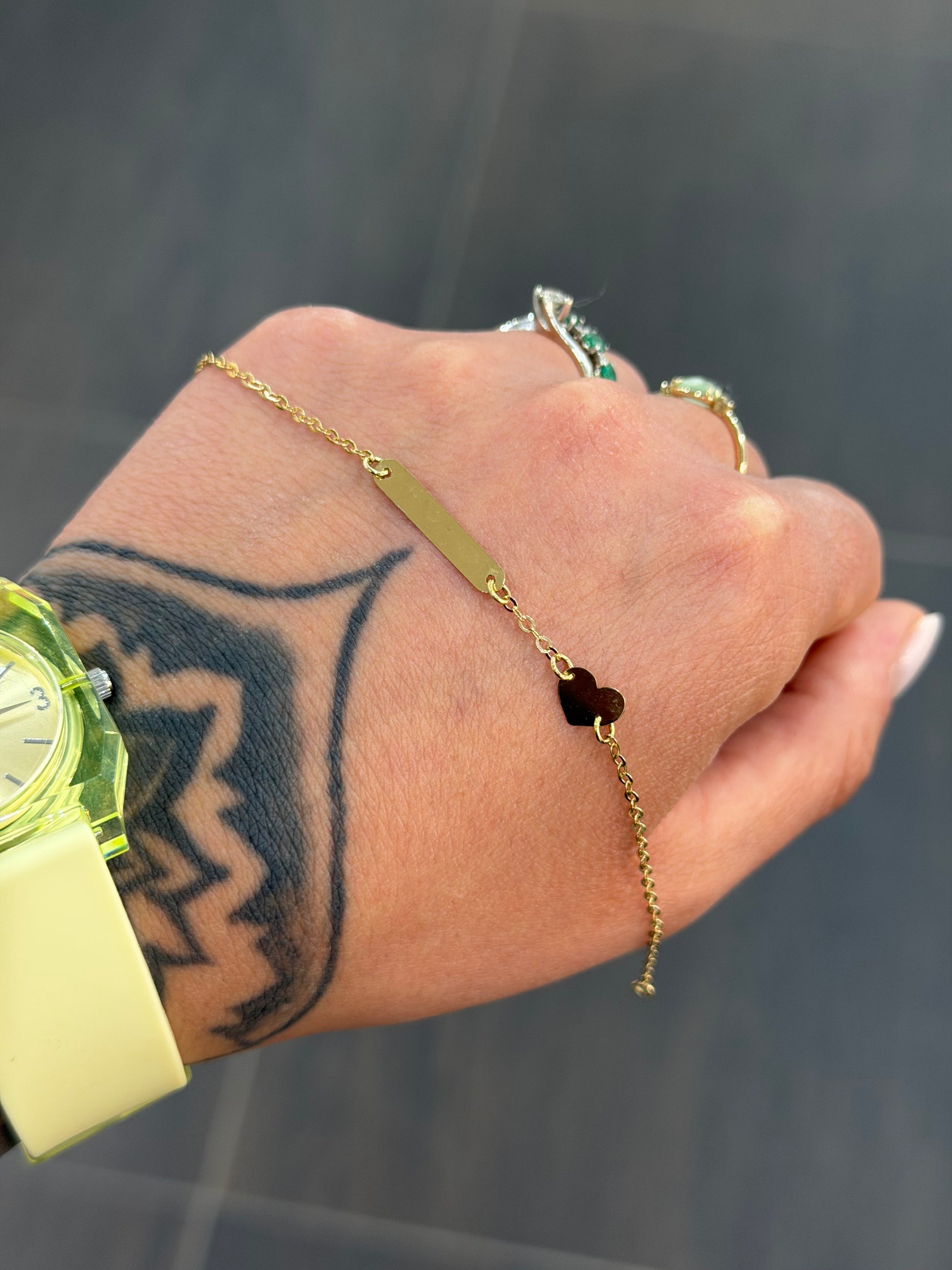 BRACCIALE BATTESIMALE CON CUORE ORO 18KT