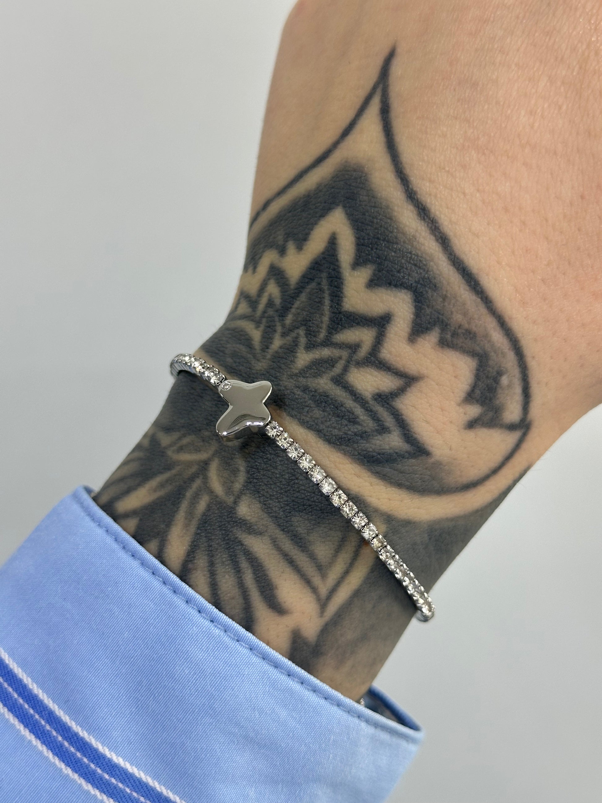 BRACCIALE TENNIS CON FARFALLA