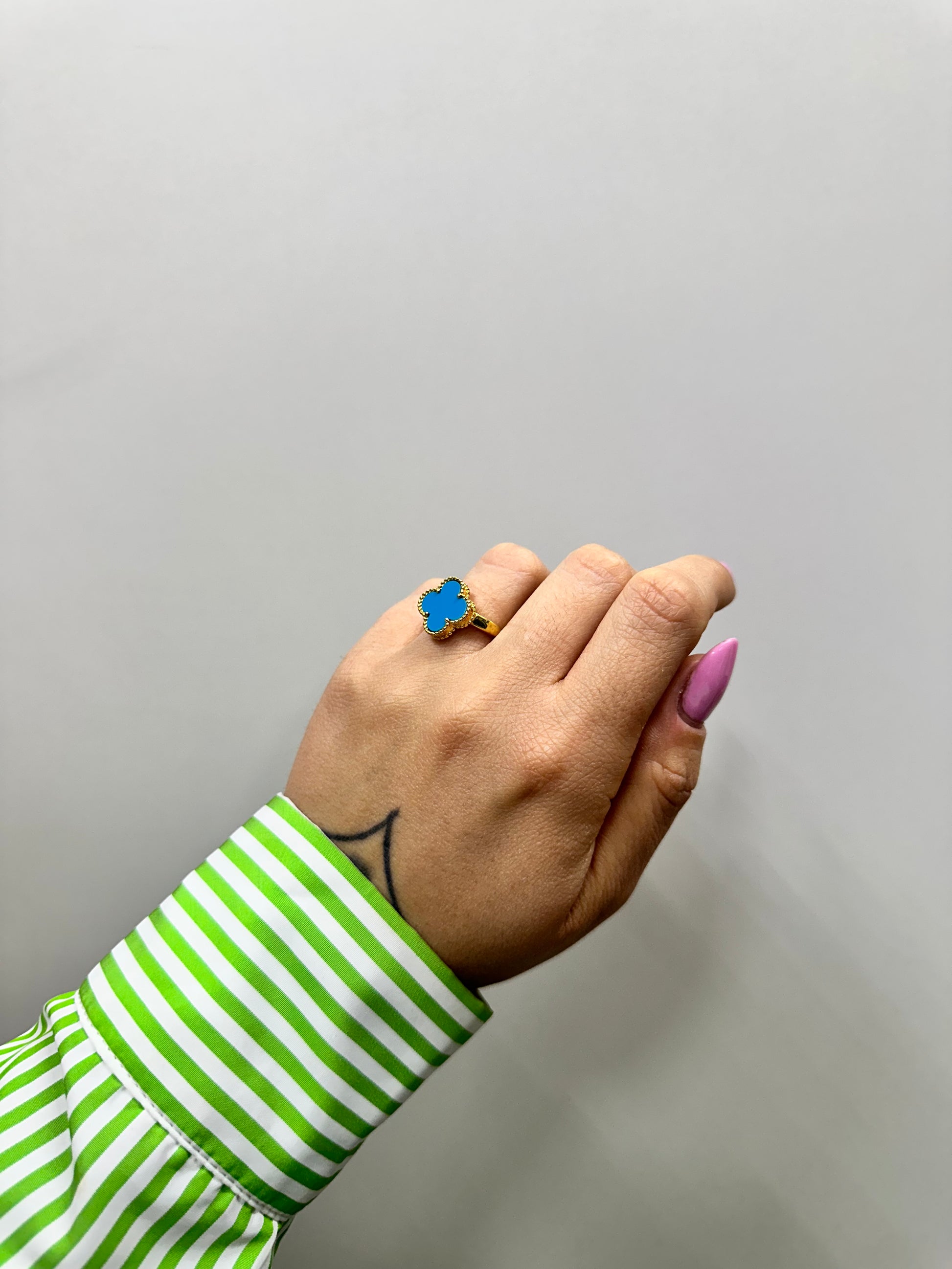 ANELLO QUADRIFOGLIO ARGENTO 925