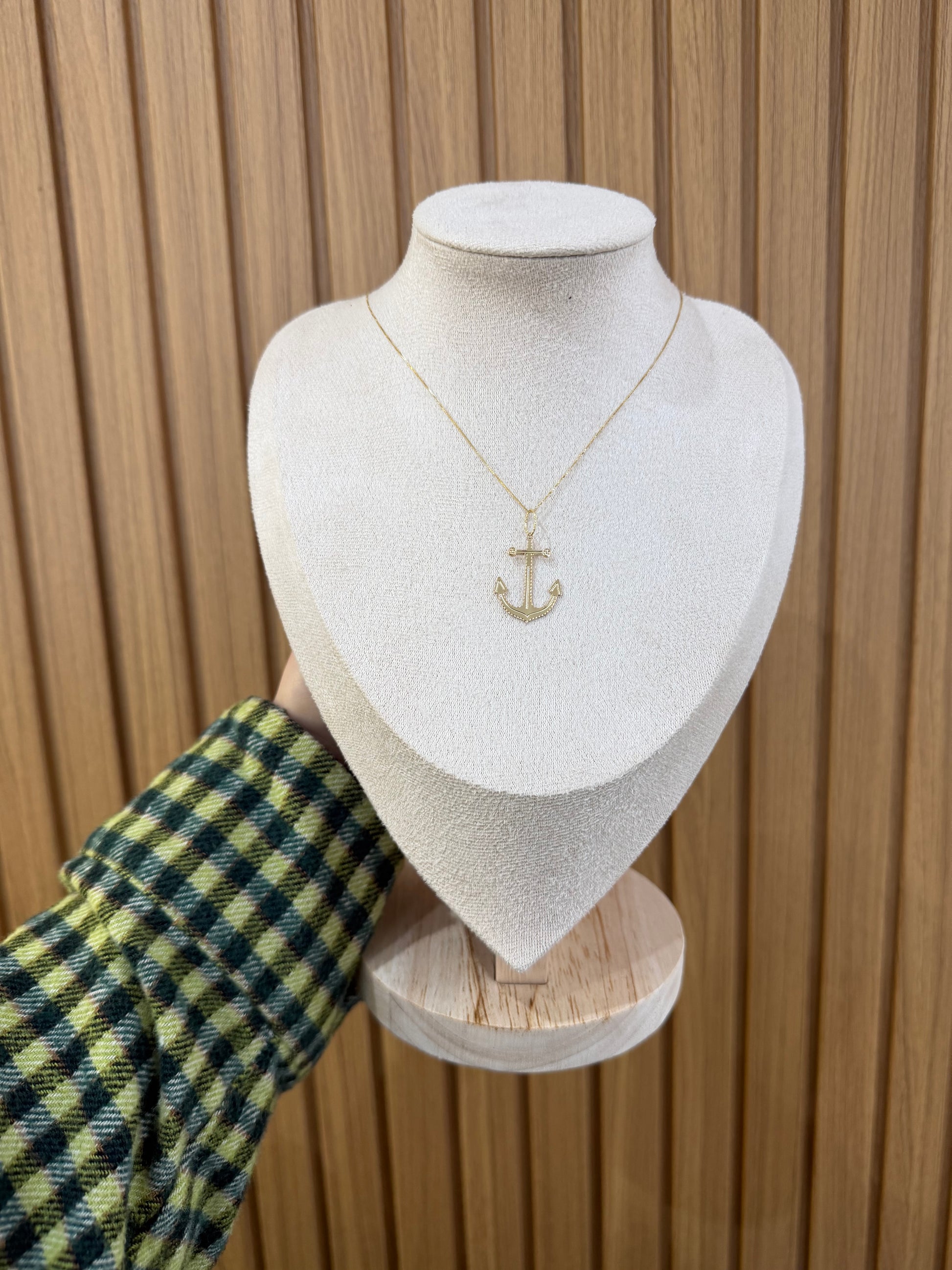 COLLANA ORO 18KT VENEZIANA CON ANCORA