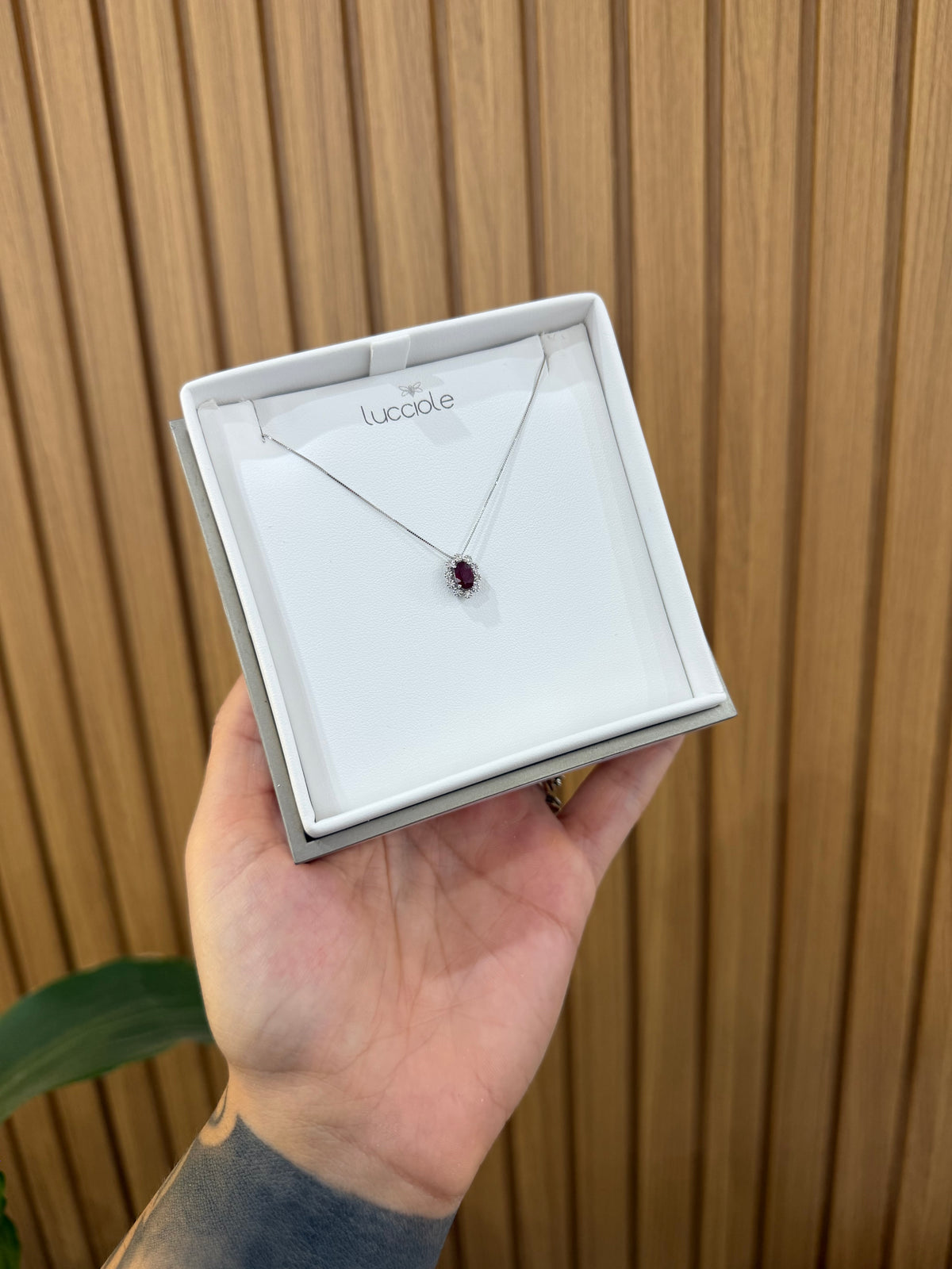 COLLANA KATE ORO 18KT CON DIAMANTI E RUBINO