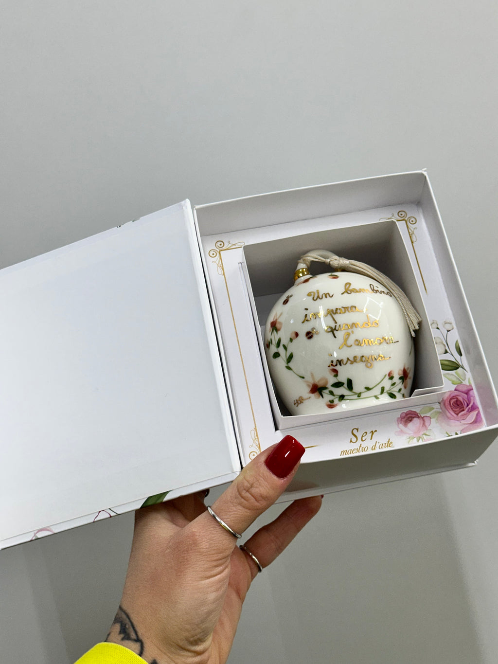 CAMPANELLA DI CERAMICA GRAZIE MAESTRA