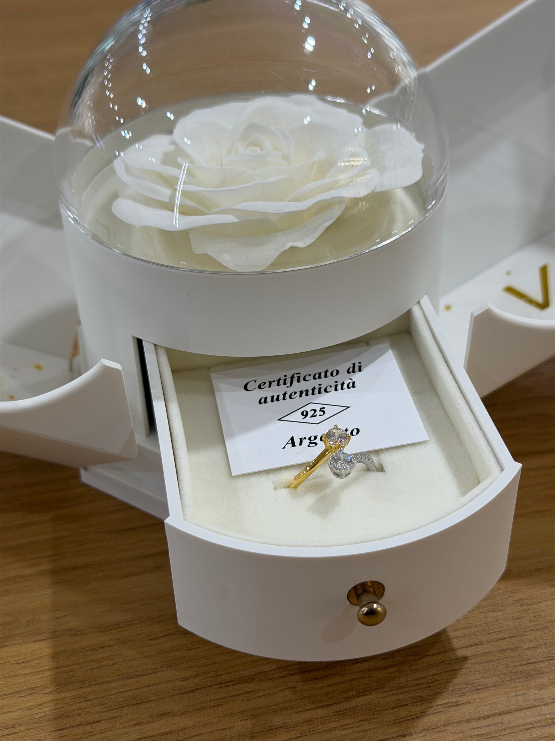 BOX PURE CON ANELLO BRIGHTER ARGENTO 925 BICOLORE