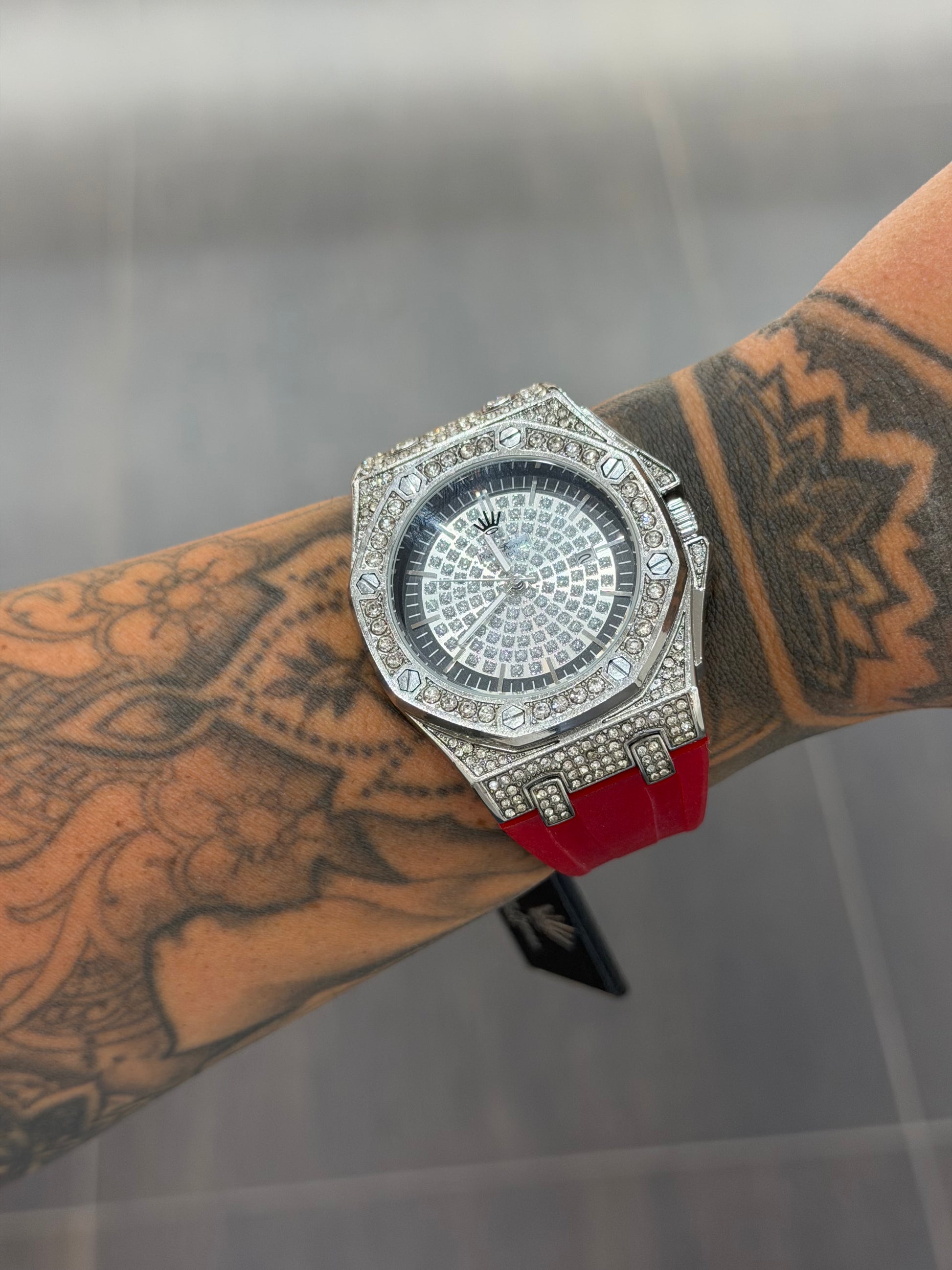 OROLOGIO RAPPER AMERICA ROSSO