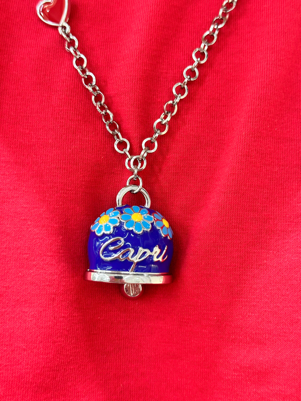 COLLANA AMO CAPRI CAMPANA BLU GRANDE