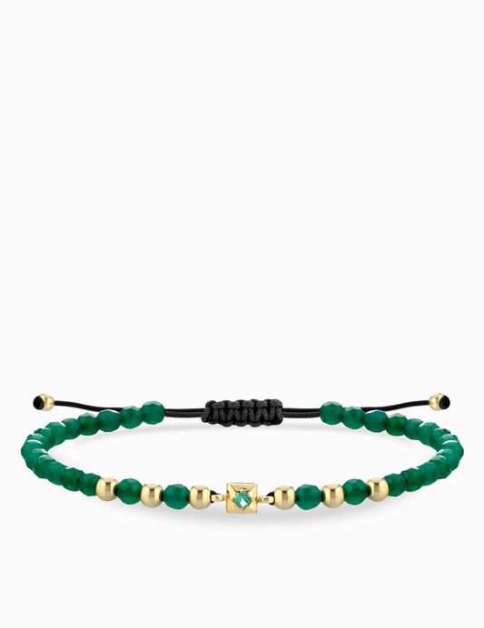 BRACCIALE LACCIO CON EMATITE VERDE DALU'